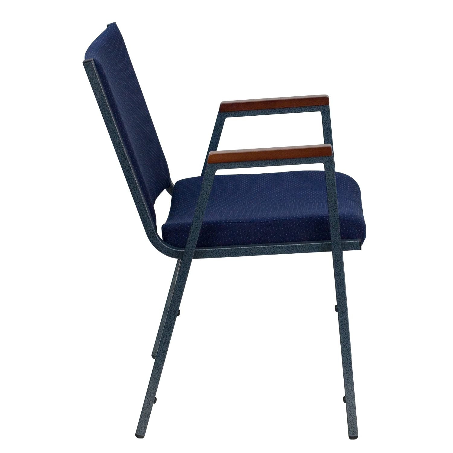 Flash Furniture HERCULES Series Stack Accent Chair With Arms Navy Blue Patterned FabricSilvervein Frame PopularChairscom