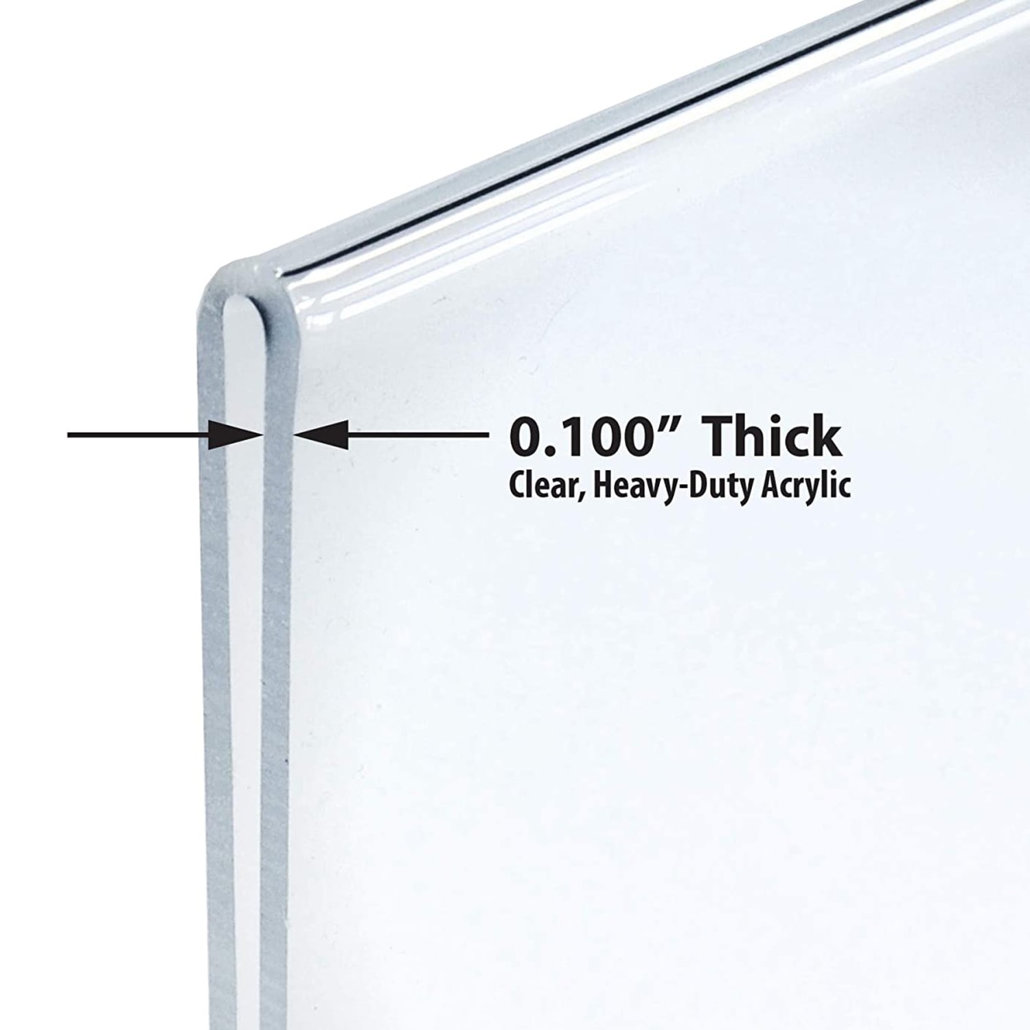 Azar Displays Double-Foot Acrylic Sign Holders, 11in x 8 1/2in, Clear, Pack Of 10 - Image 4