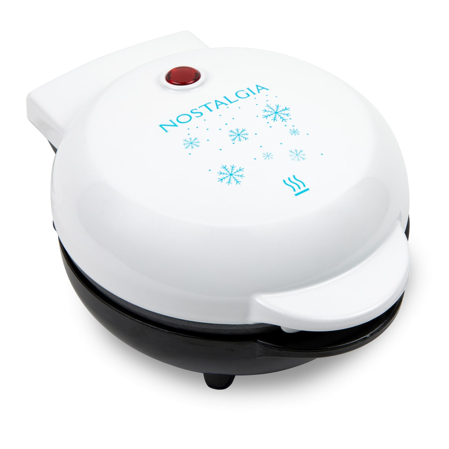 Nostalgia MyMini Personal Electric Waffle Maker, 3-3/4inH x 6-1/2inW x 5-1/4inD, White Snowflake - Image 5