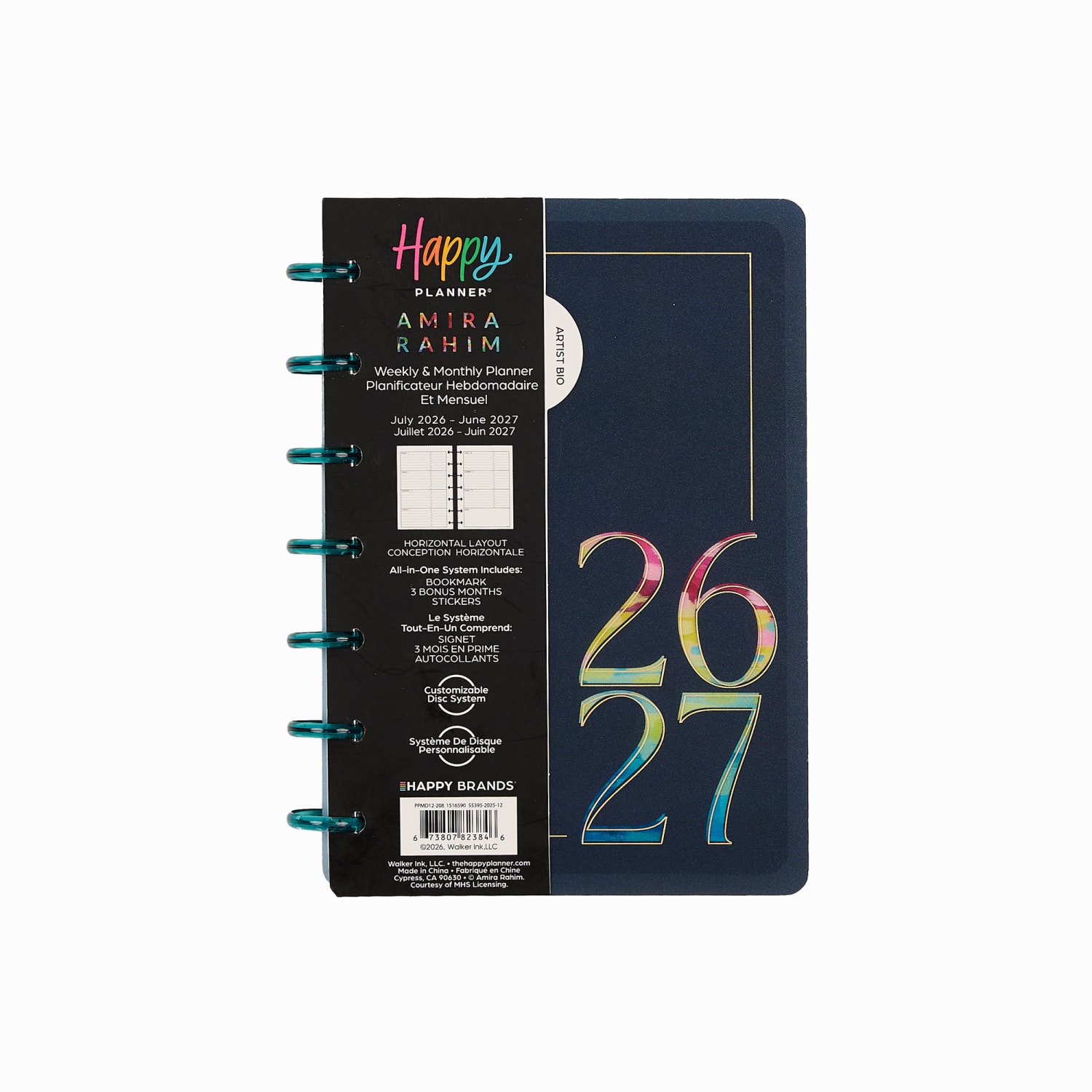 Happy Planner Monthly/Weekly Mini Disc-Bound Academic Planner, 4-5/8in x 7in, Abstract Expression, July 2026 to June 2027, Total Quantity 1 - Image 3