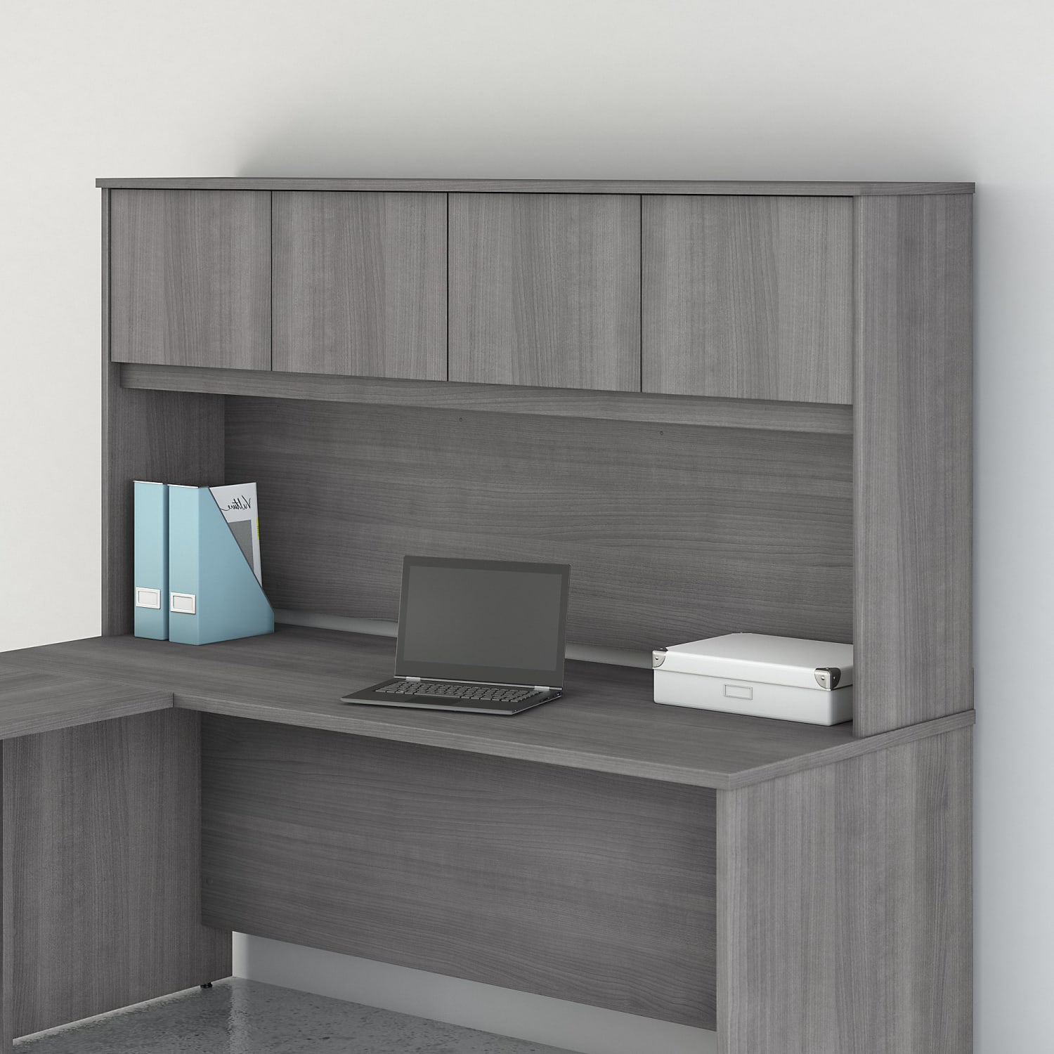 Bush Business Furniture Studio C 72inW Hutch, Platinum Gray, Standard Delivery - Image 3