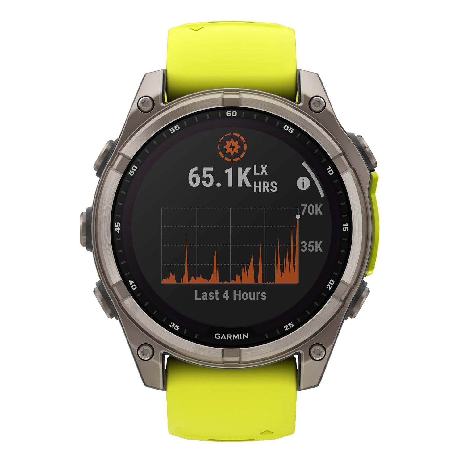 Garmin fenix 8 Multisport Sapphire Solar GPS Watch With Silicone Band And 47mm Lens, AMP Yellow/Graphite - Image 4