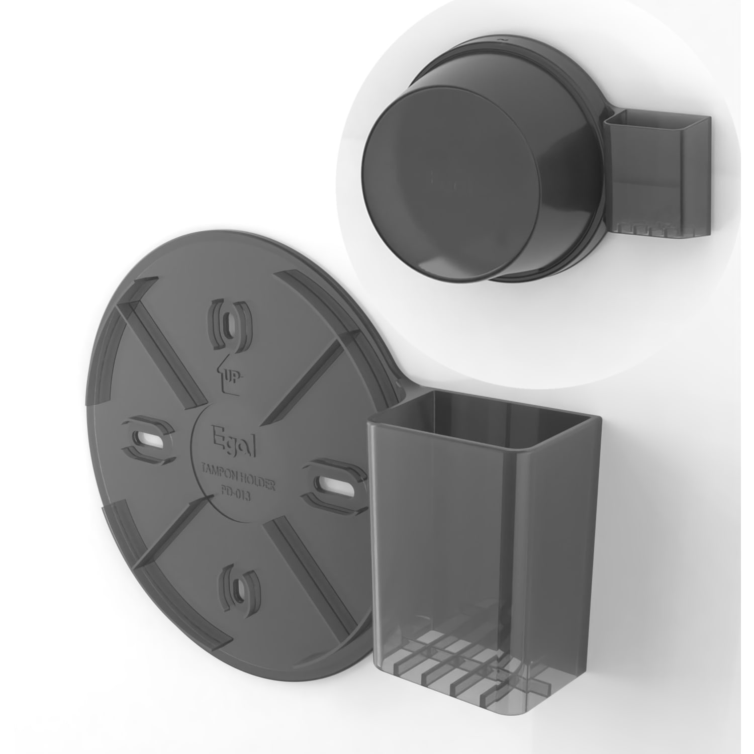 Egal Tampon Holders, 1-3/4in x 6-3/4in, Black, 5 Holders Per Package - Image 3
