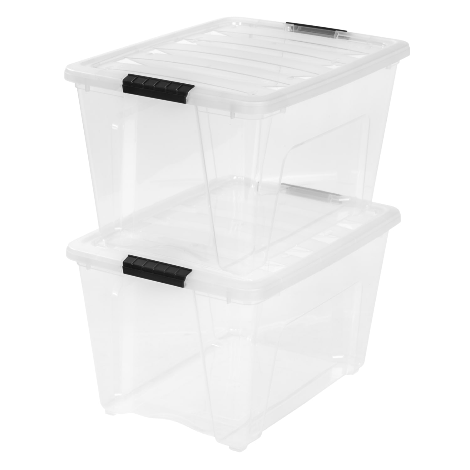 IRIS Plastic Storage Container With Handles/Latch Lid, 22in x 16 1/2in x 13in, Clear - Image 5
