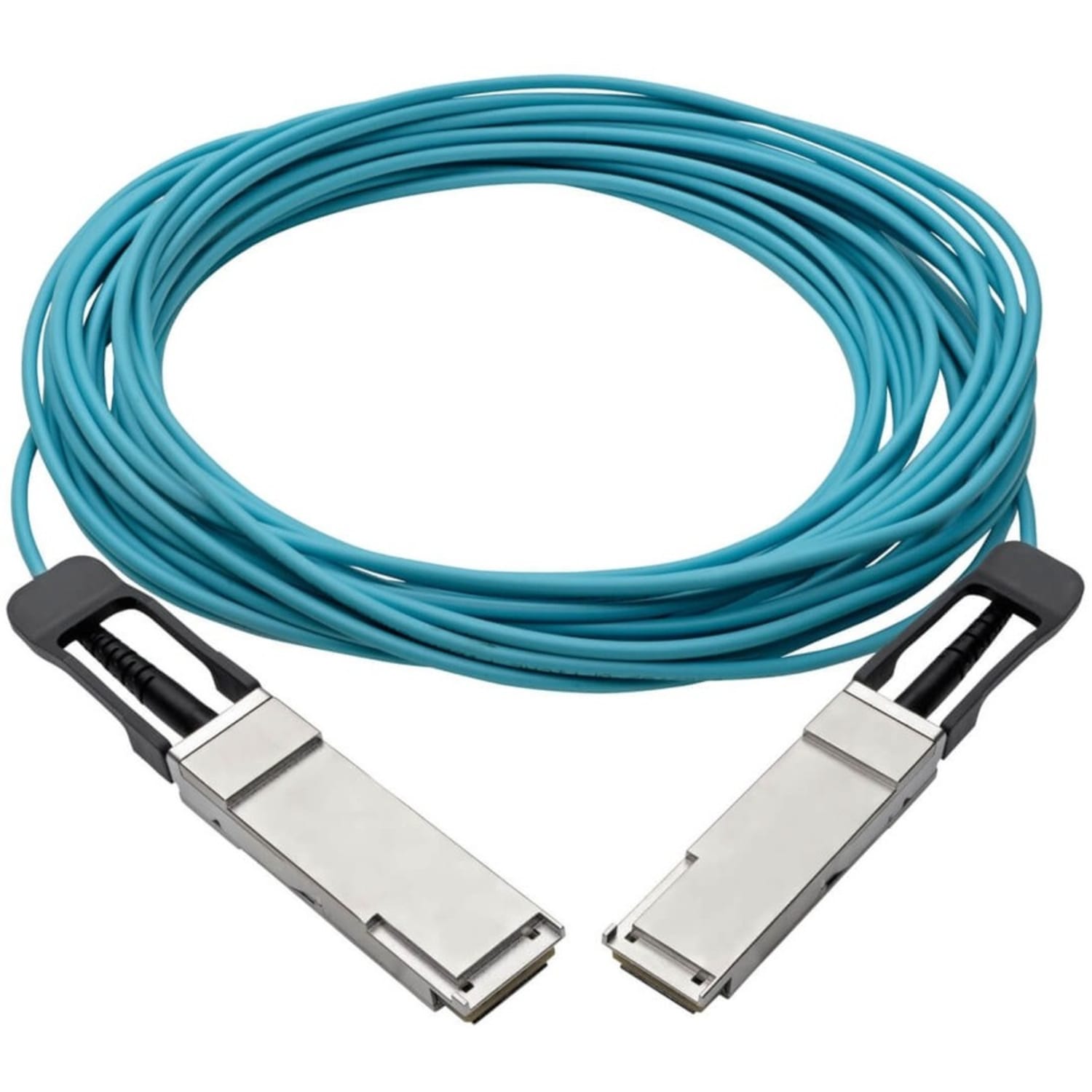 Eaton Tripp Lite Series QSFP+ to QSFP+ Active Optical Cable - 40Gb, AOC, M/M, Aqua, 10M (32.8 ft.) - 32.80 ft Fiber Optic Network Cable  - N28F10MAQ - Image 3