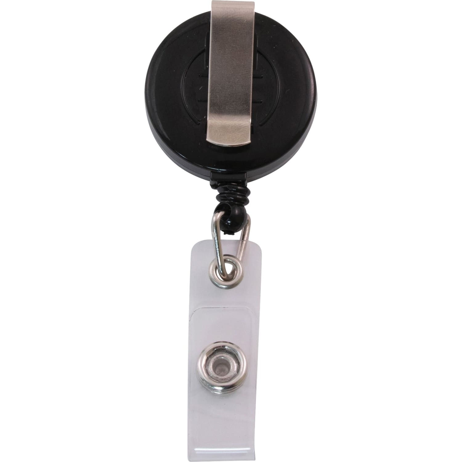 Advantus Snap Clip Retractable ID Reels, Black, Pack Of 25 - Image 4