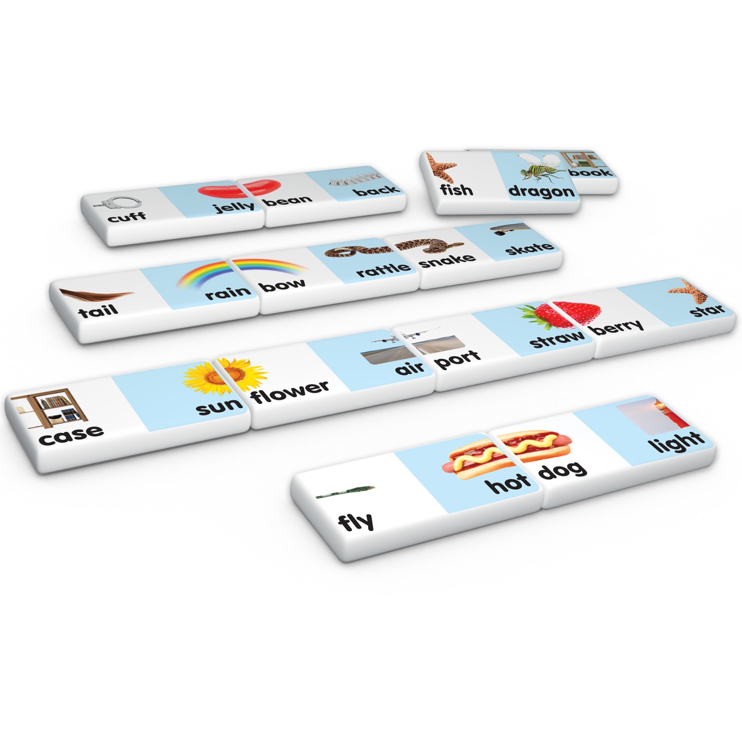 Junior Learning Compound Words Match and Learn Dominoes, Grade K, Pack Of 2 Dominoes - Image 5