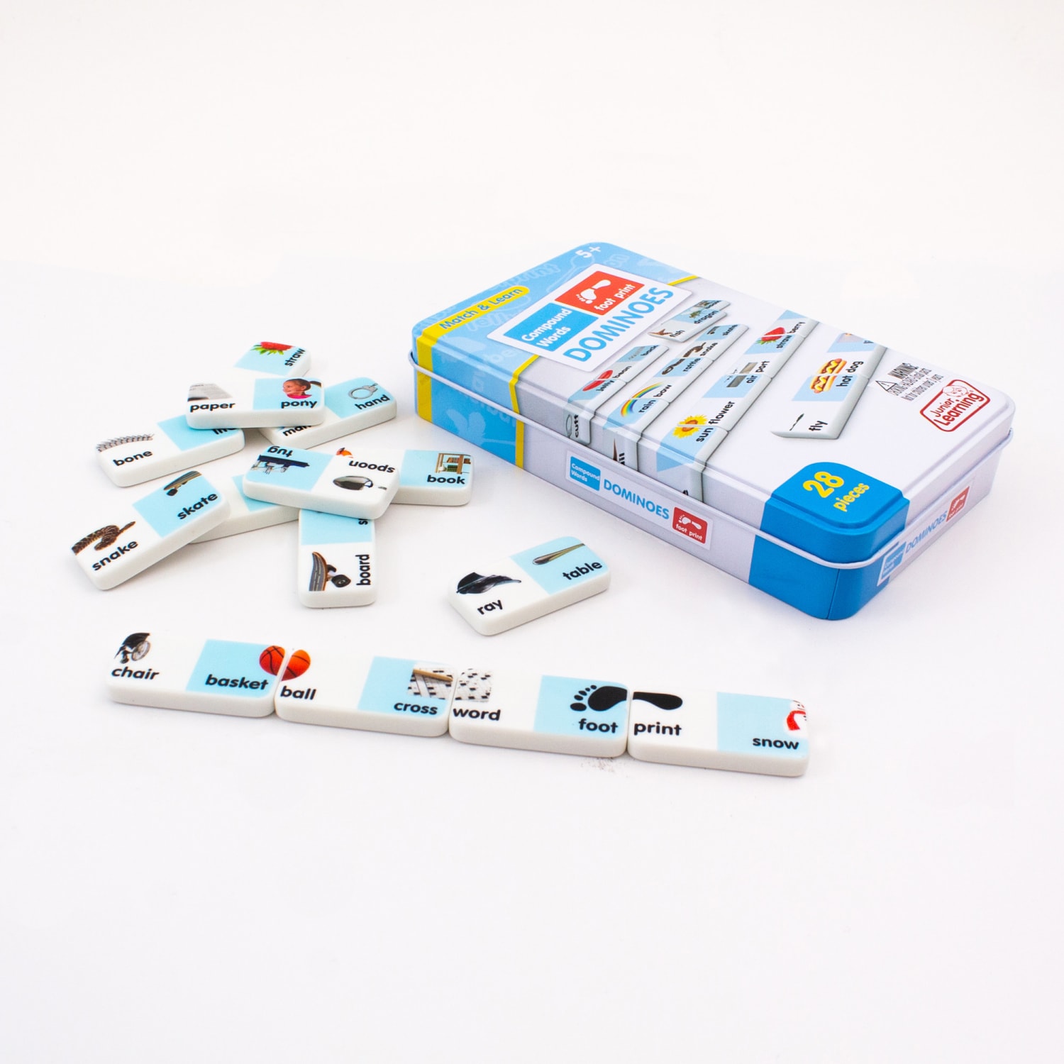 Junior Learning Compound Words Match and Learn Dominoes, Grade K, Pack Of 2 Dominoes - Image 6