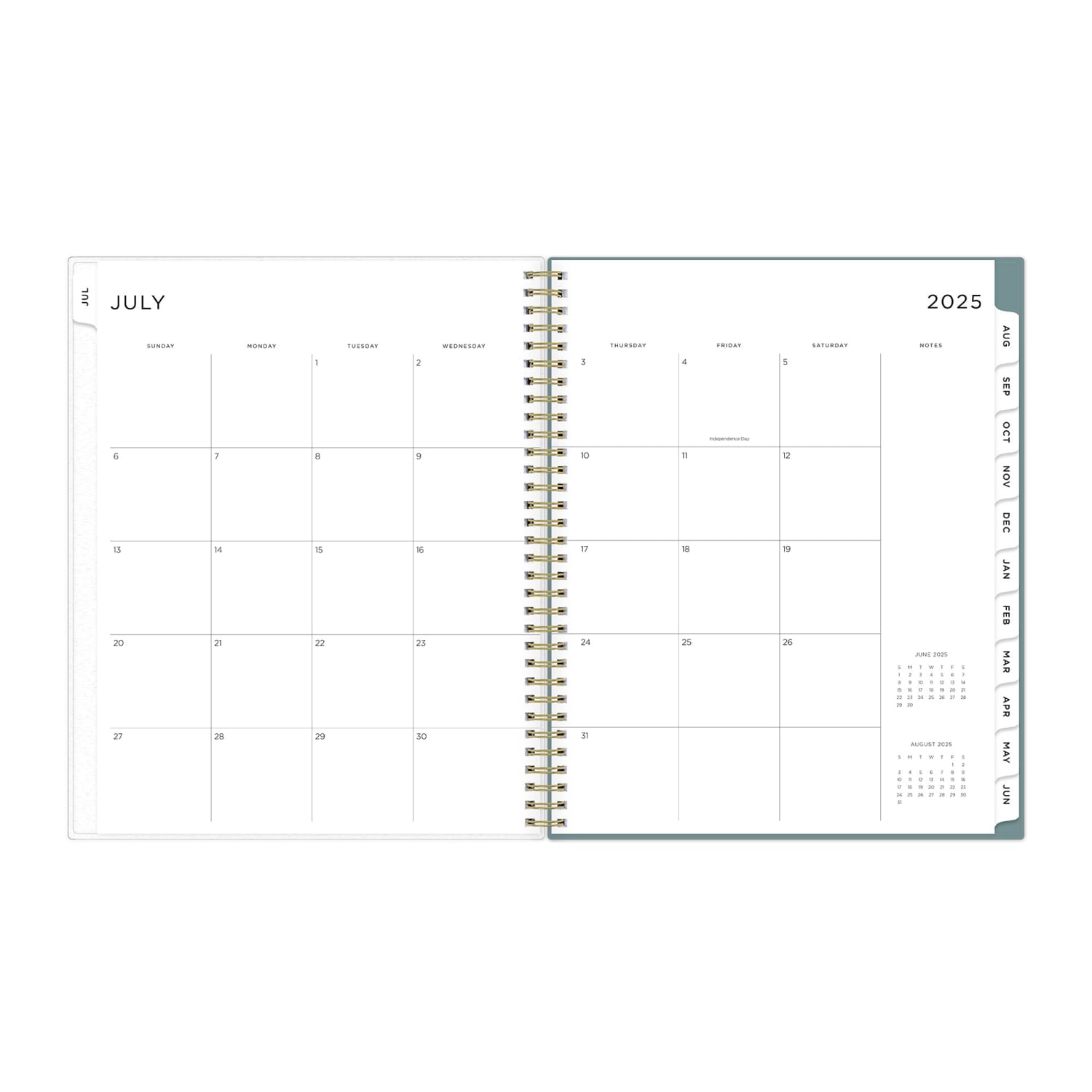 2025-2026 Blue Sky Weekly/Monthly Academic Planner, 8-1/2in x 11in, Splatter Dot Jade Frosted, July 2025 To June 2026, 149043 - Image 4