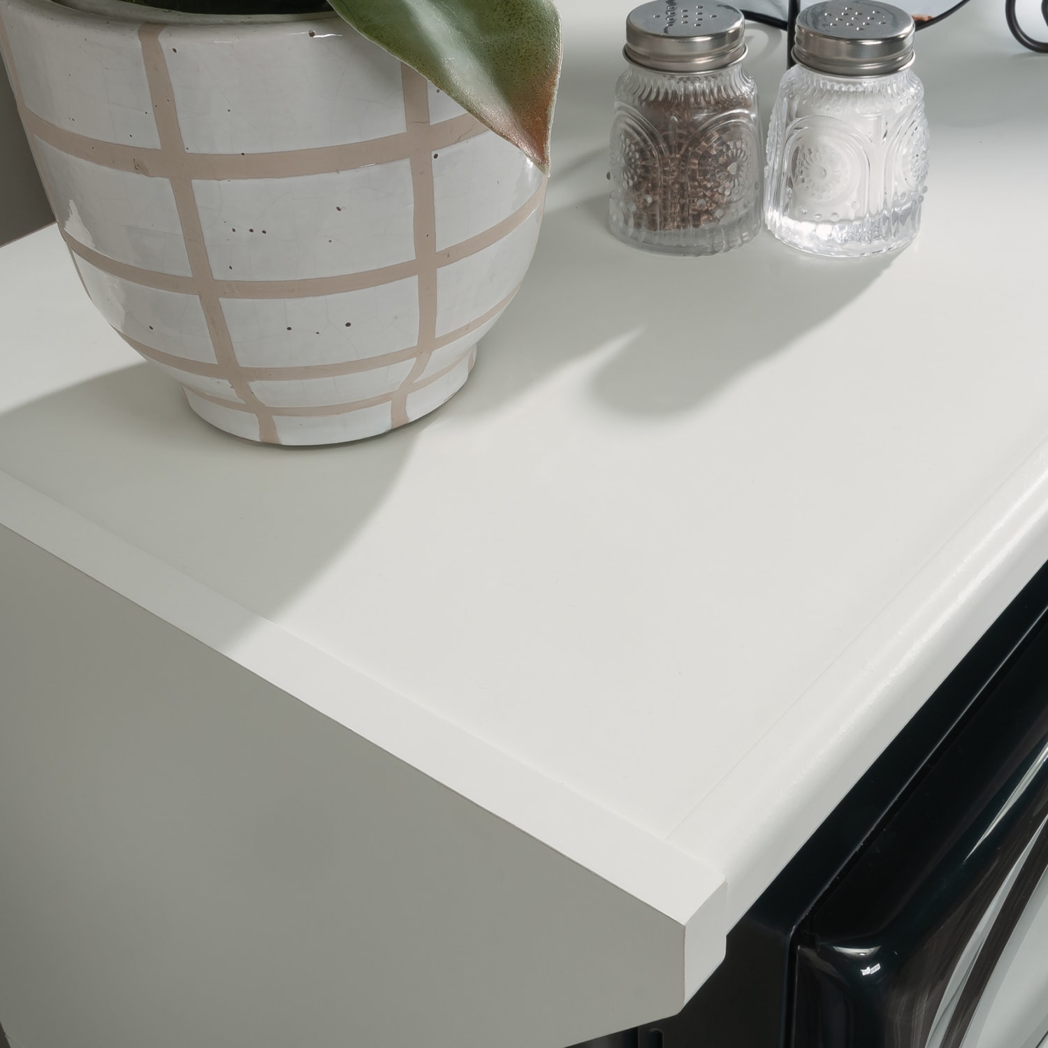 Sauder 25inW Storage, Microwave And Kitchen Cart, Glacier White - Image 6