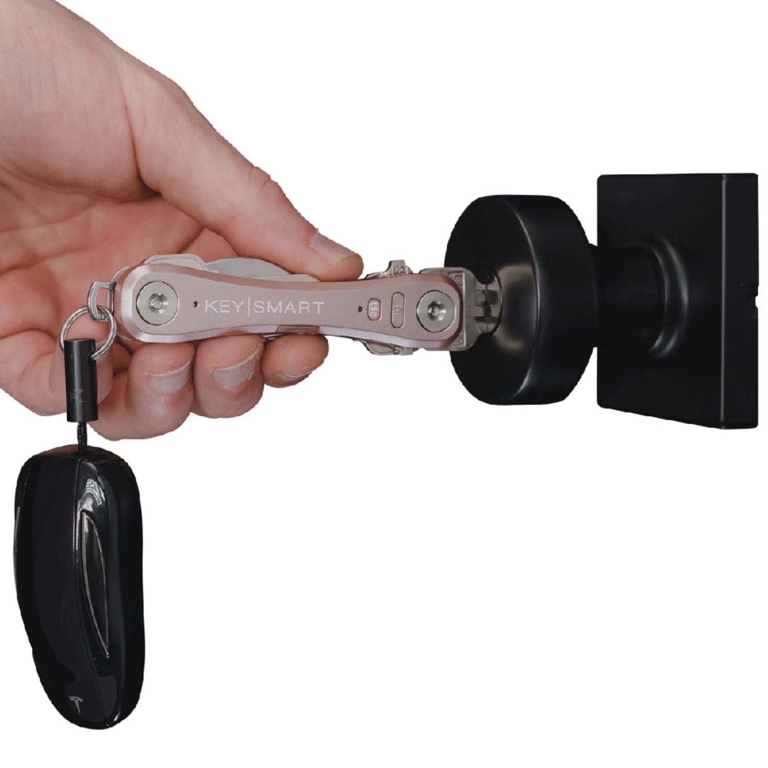 KeySmart Pro Smart Key Holder, Rose Gold - Image 3
