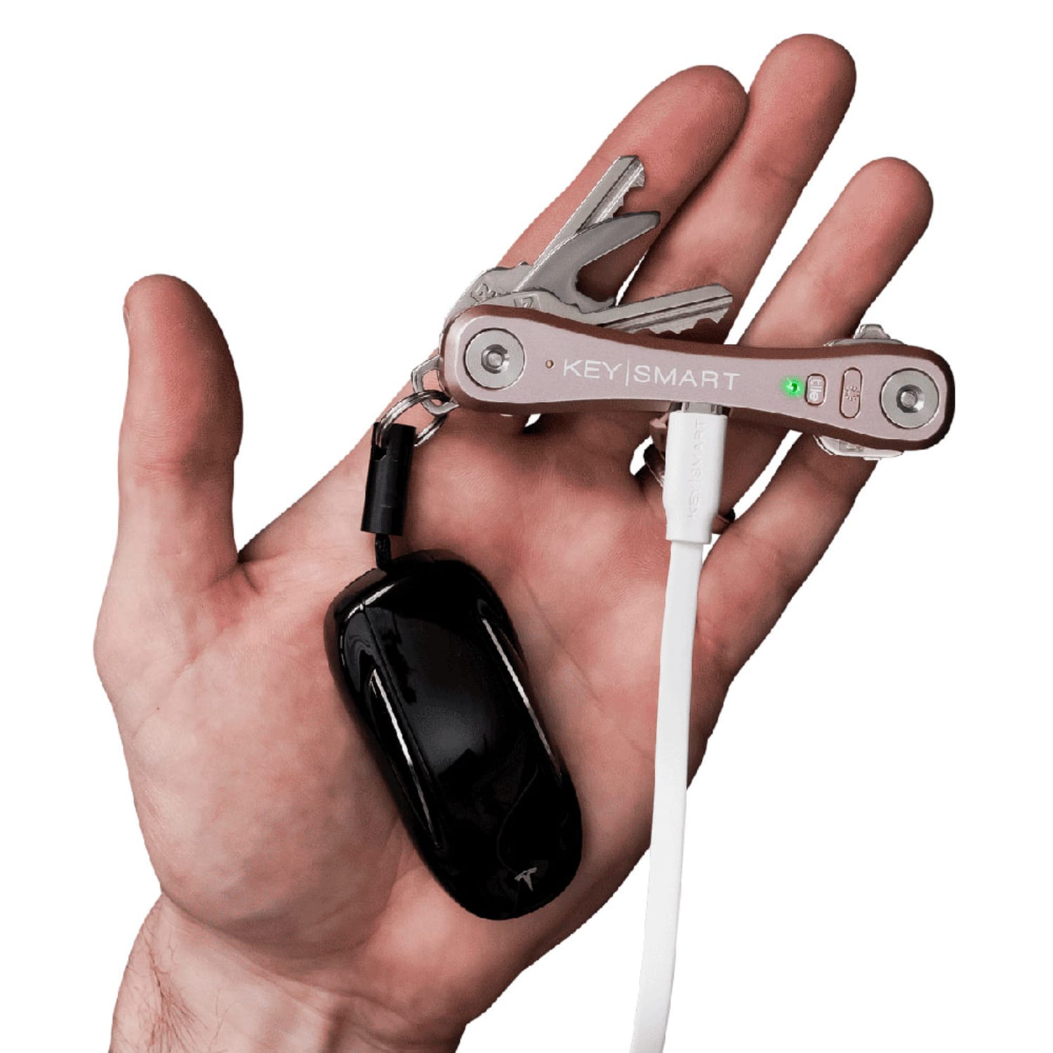 KeySmart Pro Smart Key Holder, Rose Gold - Image 6