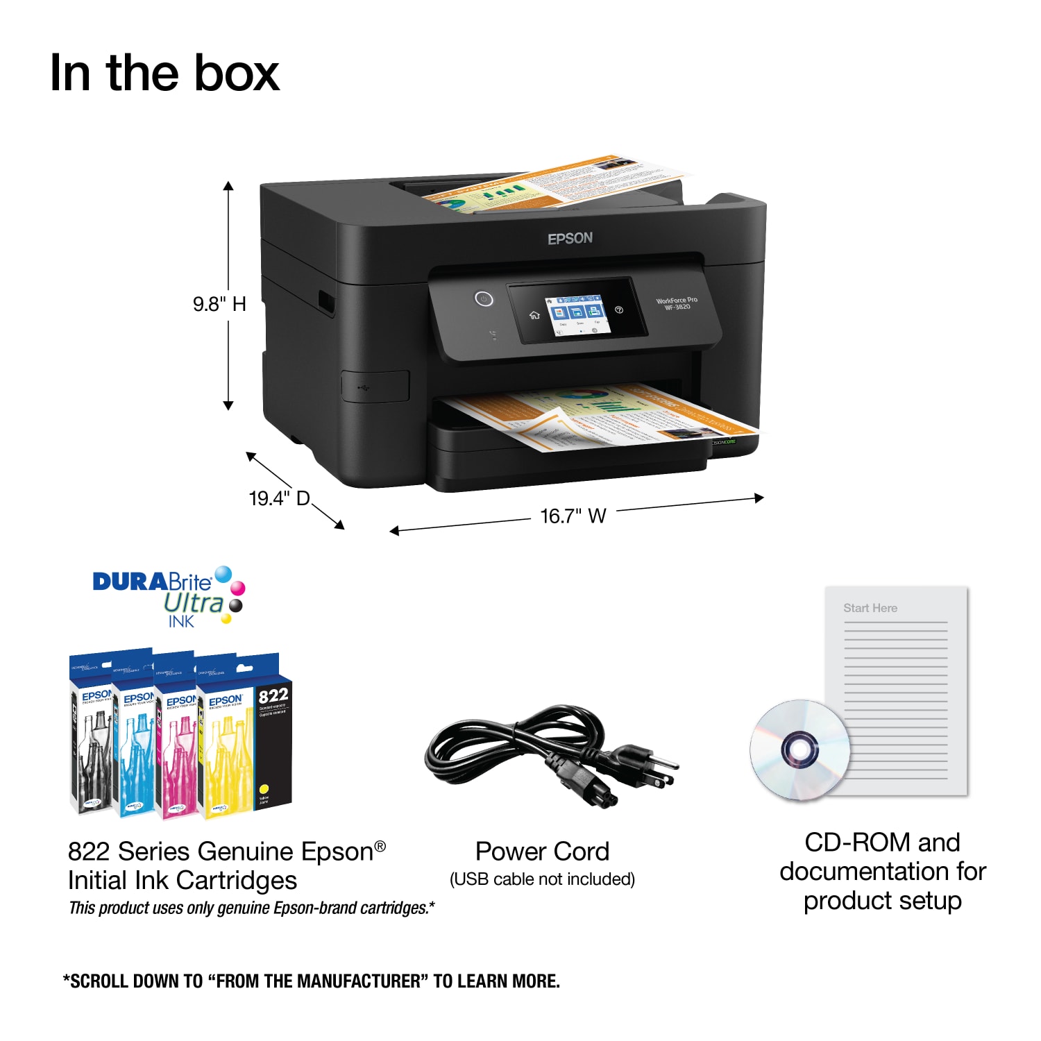 Epson WorkForce Pro WF-3820 Wireless Inkjet All-In-One Color Printer - Image 6