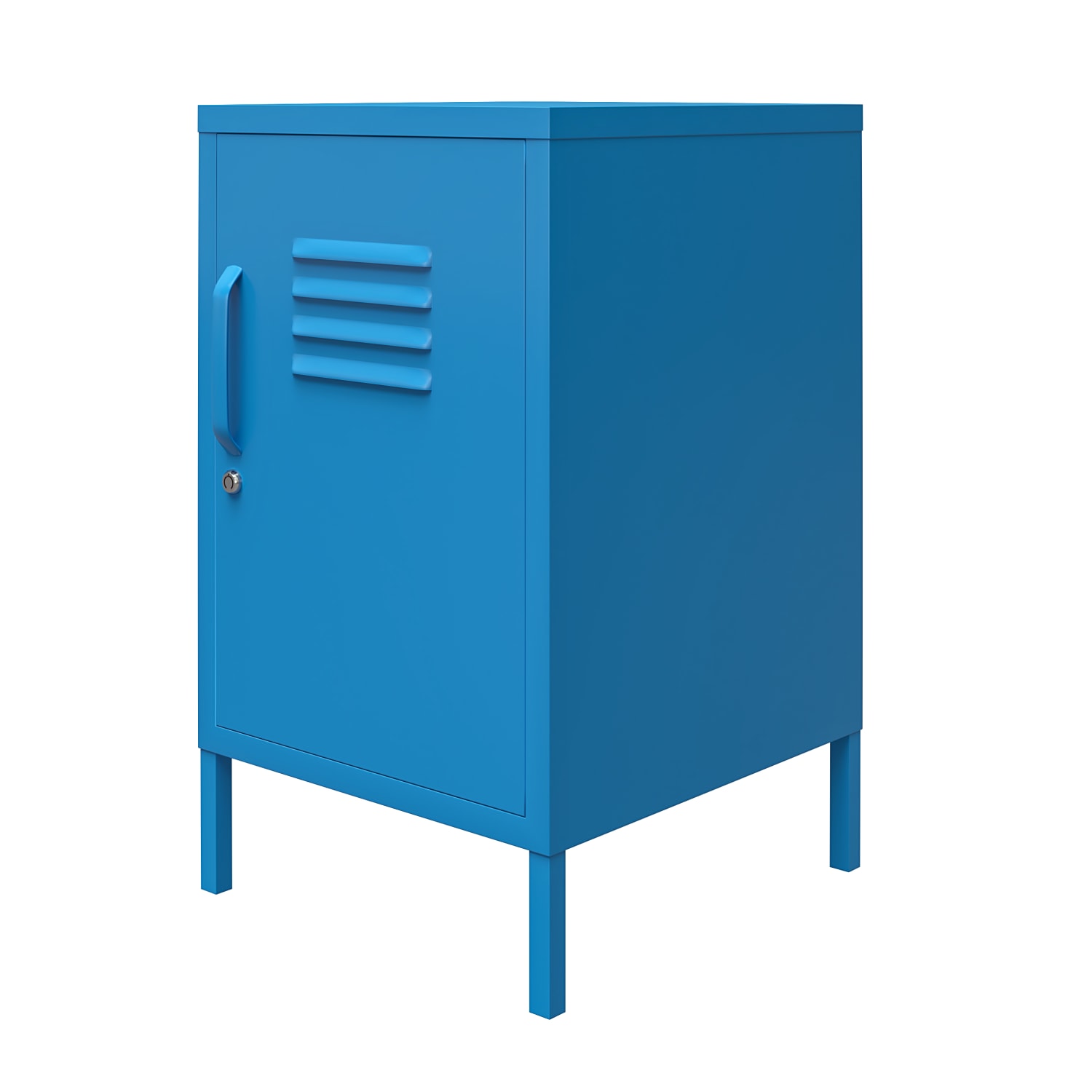 Ameriwood Home Cache Metal Locker End Table, 27-1/8inH x 15inW x 15-3/4inD, Blue - Image 6