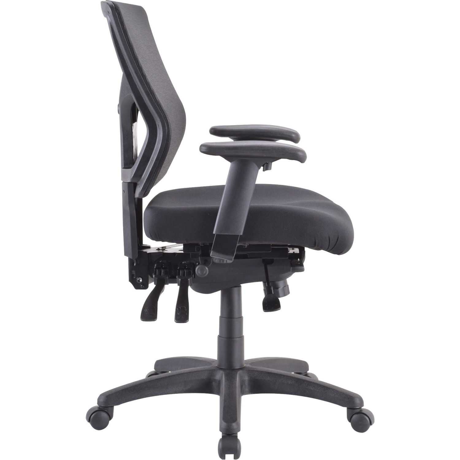 Lorell Conjure Executive Mid Back Ergonomic Mesh Chair Black PopularChairscom