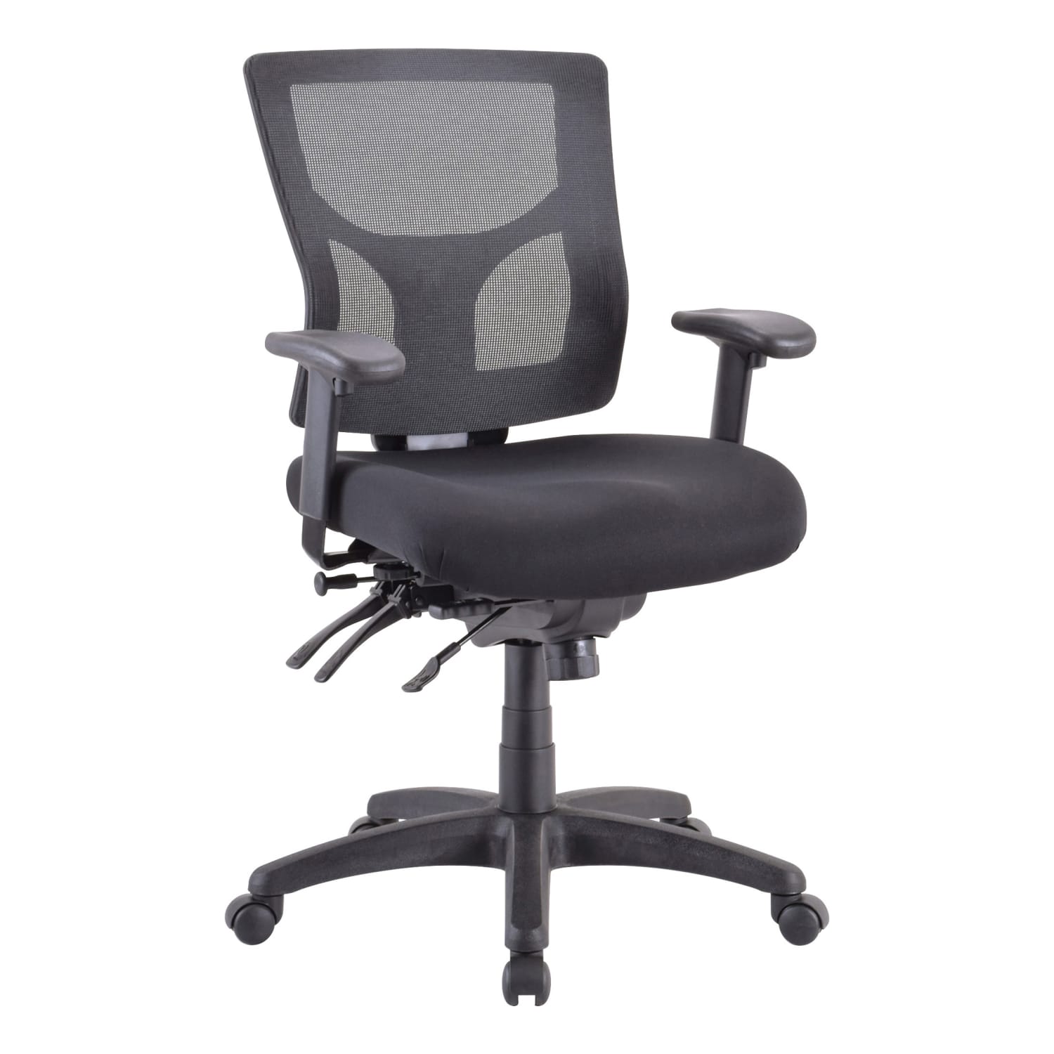 Lorell Conjure Executive Mid-Back Ergonomic Mesh Chair, Black