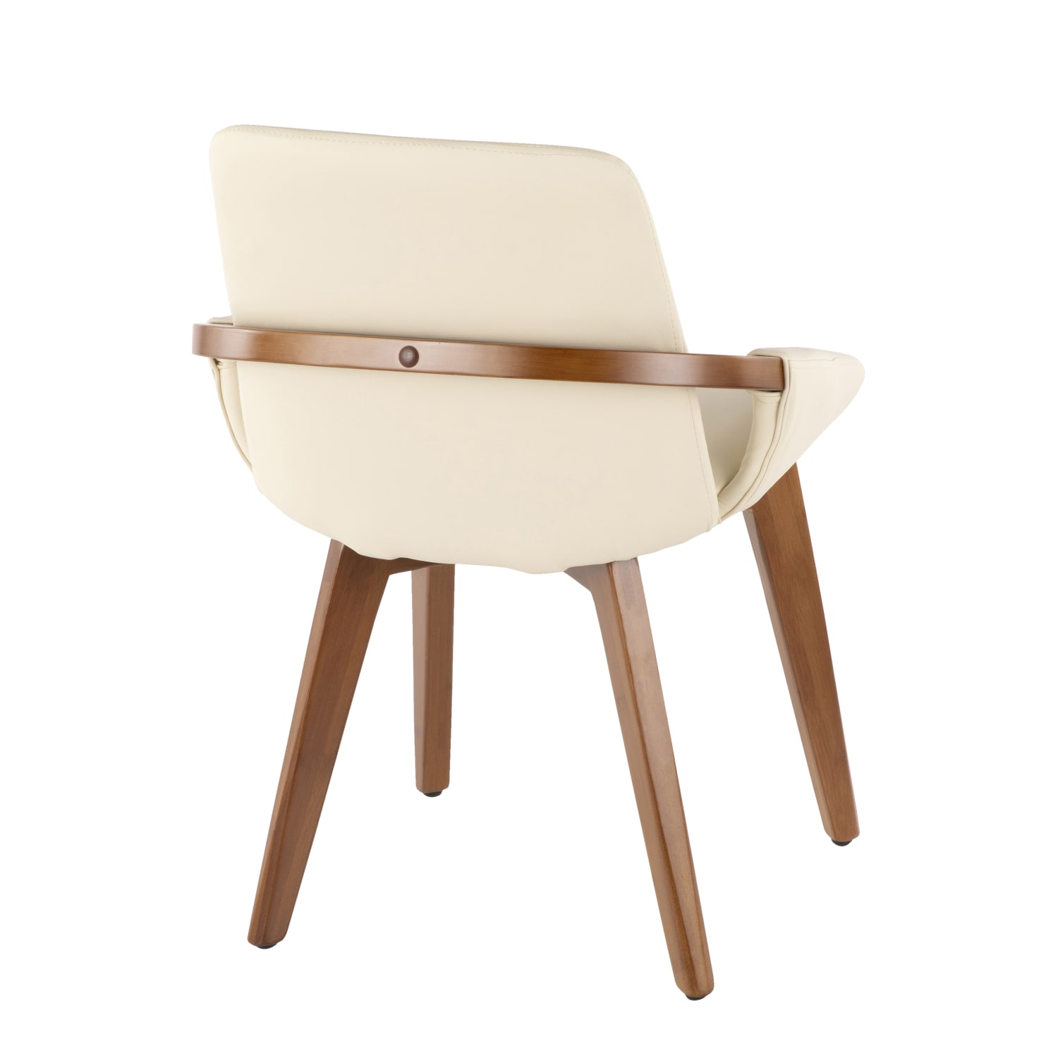 LumiSource Cosmo Chair WalnutCream PopularChairscom