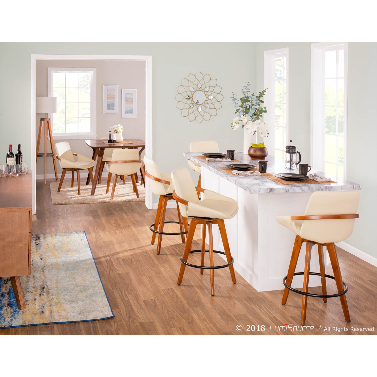 LumiSource Cosmo Chair WalnutCream PopularChairscom LumiSource Cosmo Chair WalnutCream PopularChairscom