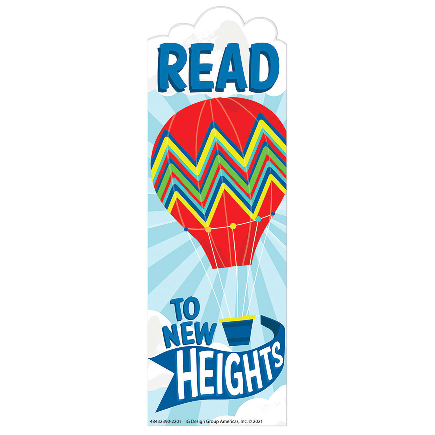 Eureka Bookmarks, 2in x 6in, Hot Air Balloon New Heights, 36 Per Pack, Set Of 6 Packs - Image 3