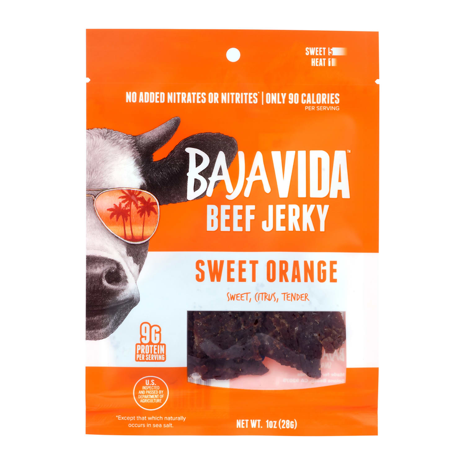 Baja Vida Beef Jerky Sweet Orange Snack Packs, 1.0 Oz, Box Of 12 Packs - Image 4