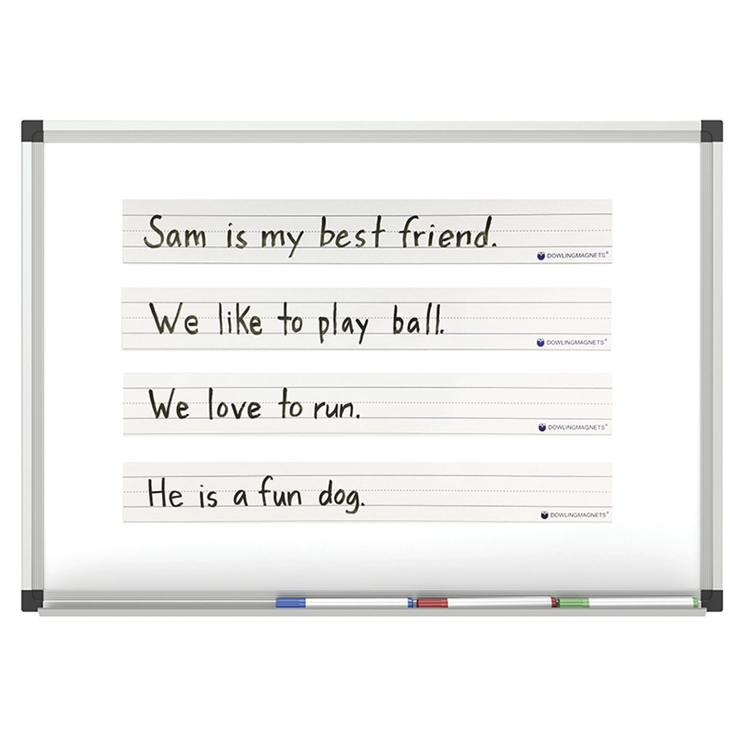 Dowling Magnets Large Magnet Sentence Strips, 3in x 24in", White, 10 Stripes Per Pack, Bundle Of 2 Packs - Image 4