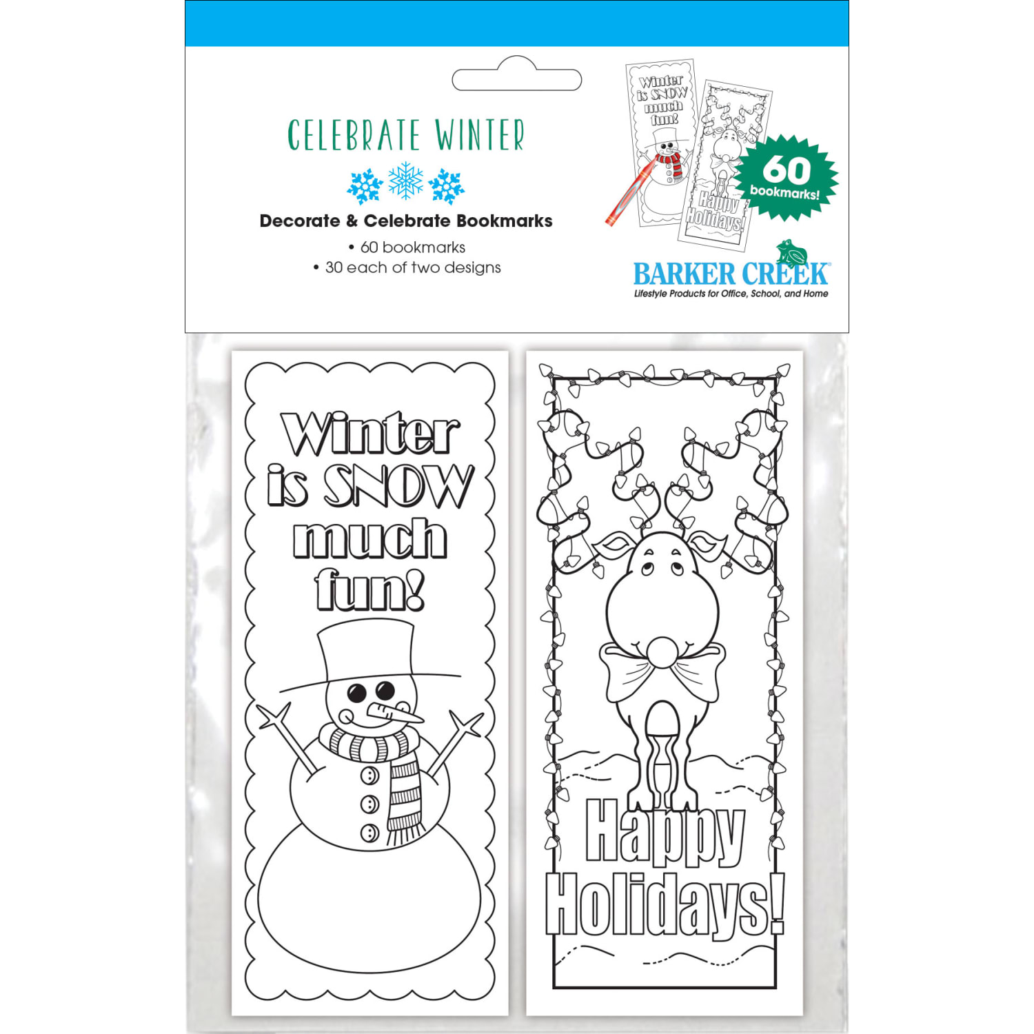 Barker Creek Bookmark Duets, Celebrate Winter, Pack Of 60 - Image 6