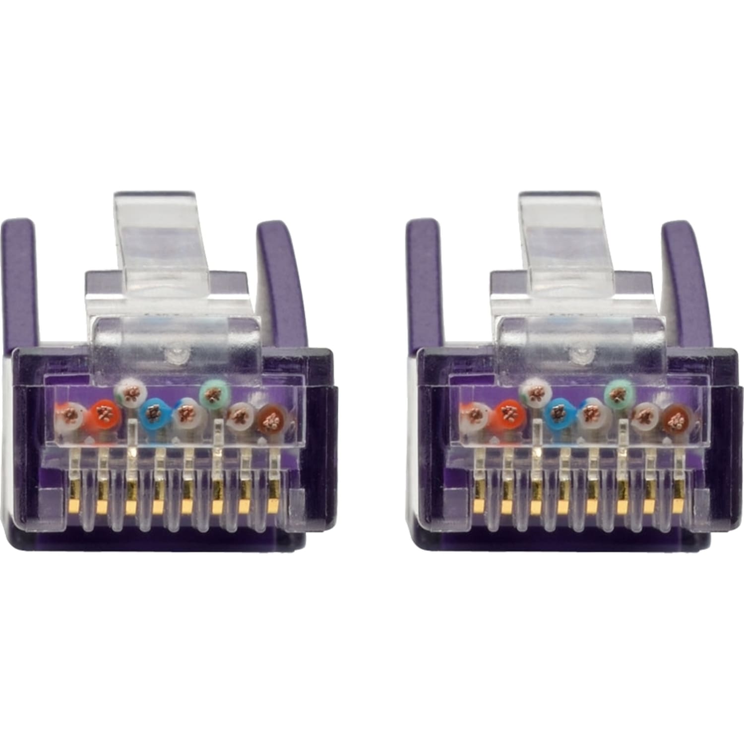Tripp Lite Cat6 Gigabit Snagless Molded Ethernet Cable, 2ft, Purple - Image 4