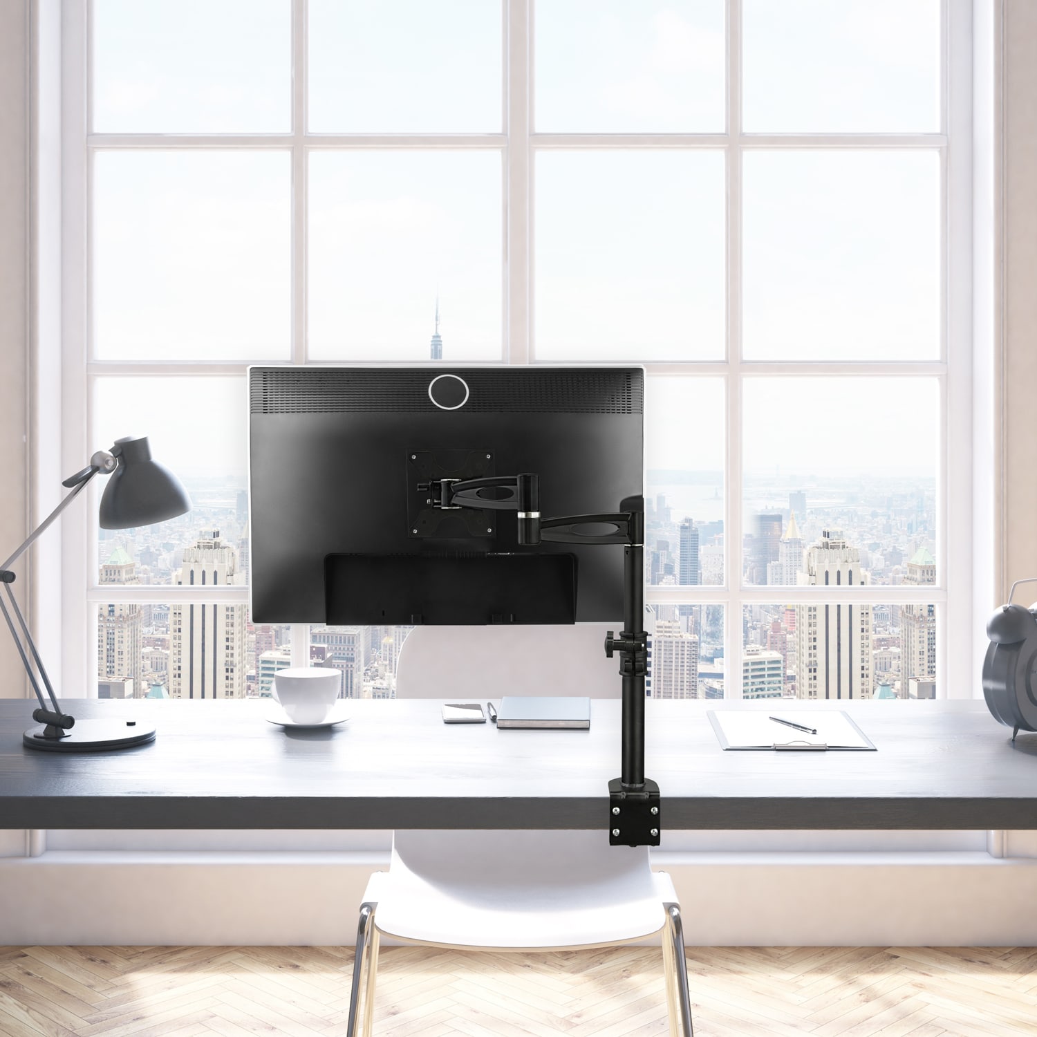 Mount-It! MI-705 Monitor Desk Mount For Up To 30in Monitors, 15inH x 10inW x 3inD, Black - Image 6