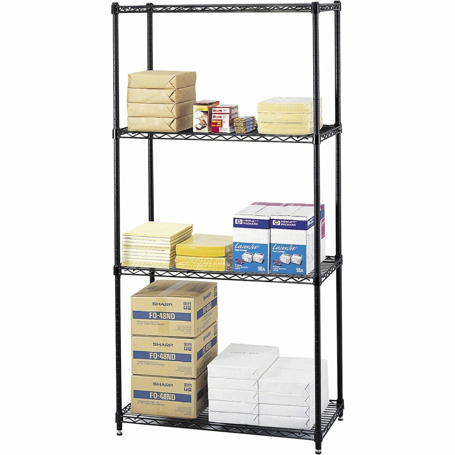 Safco Commercial Wire Shelving, Black - Image 3