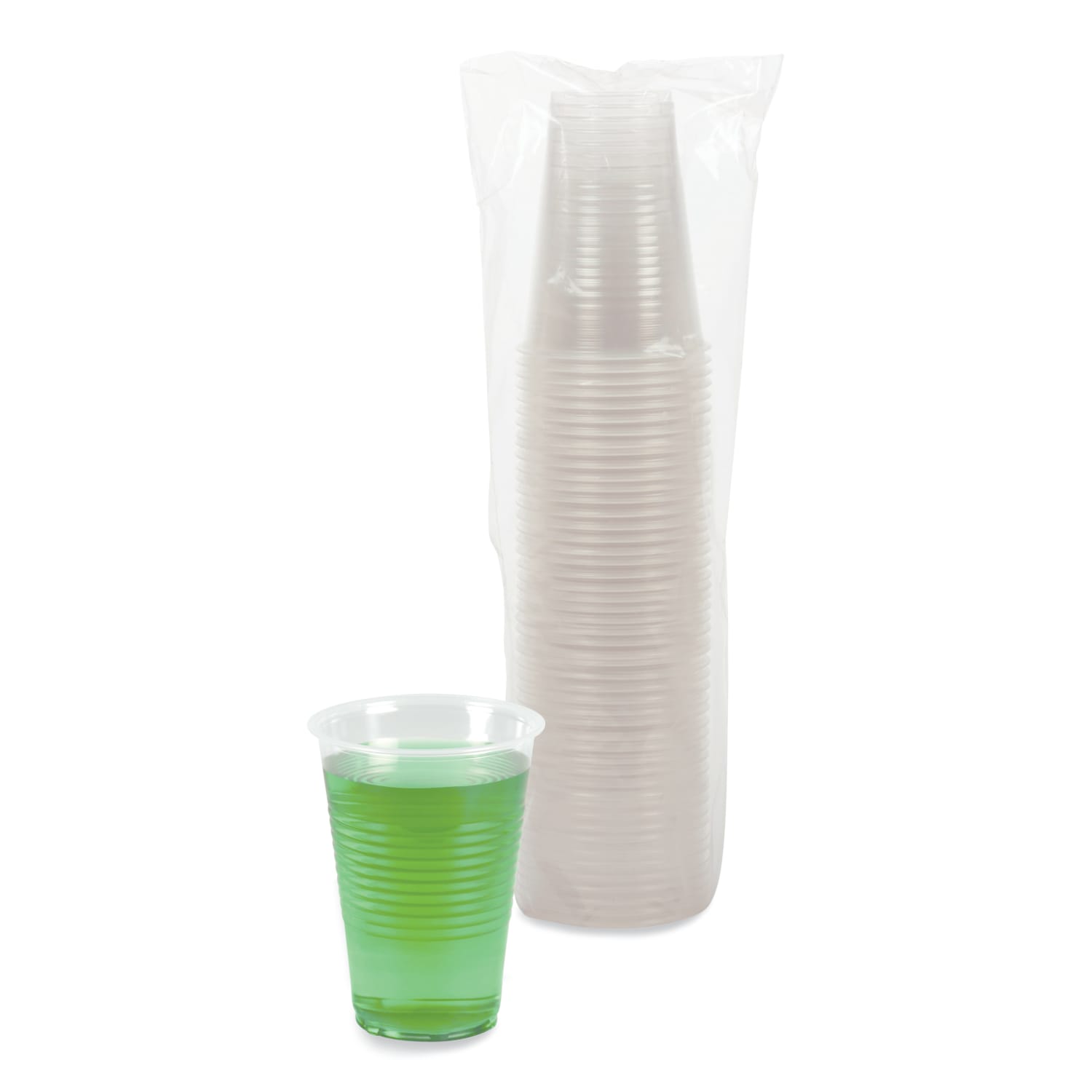 Boardwalk Plastic Cold Cups, 14 Oz, Clear, Pack Of 50 Cups - Image 3