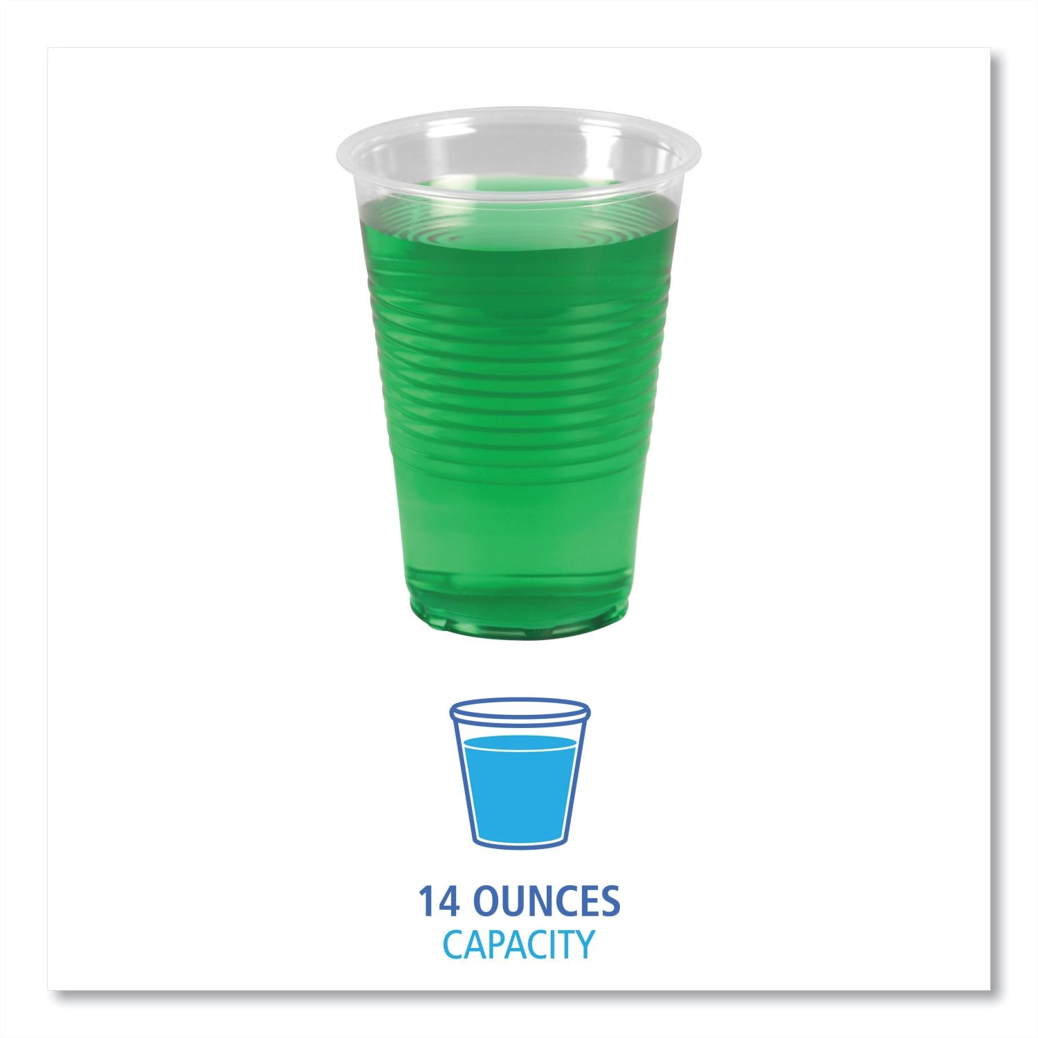 Boardwalk Plastic Cold Cups, 14 Oz, Clear, Pack Of 50 Cups - Image 4