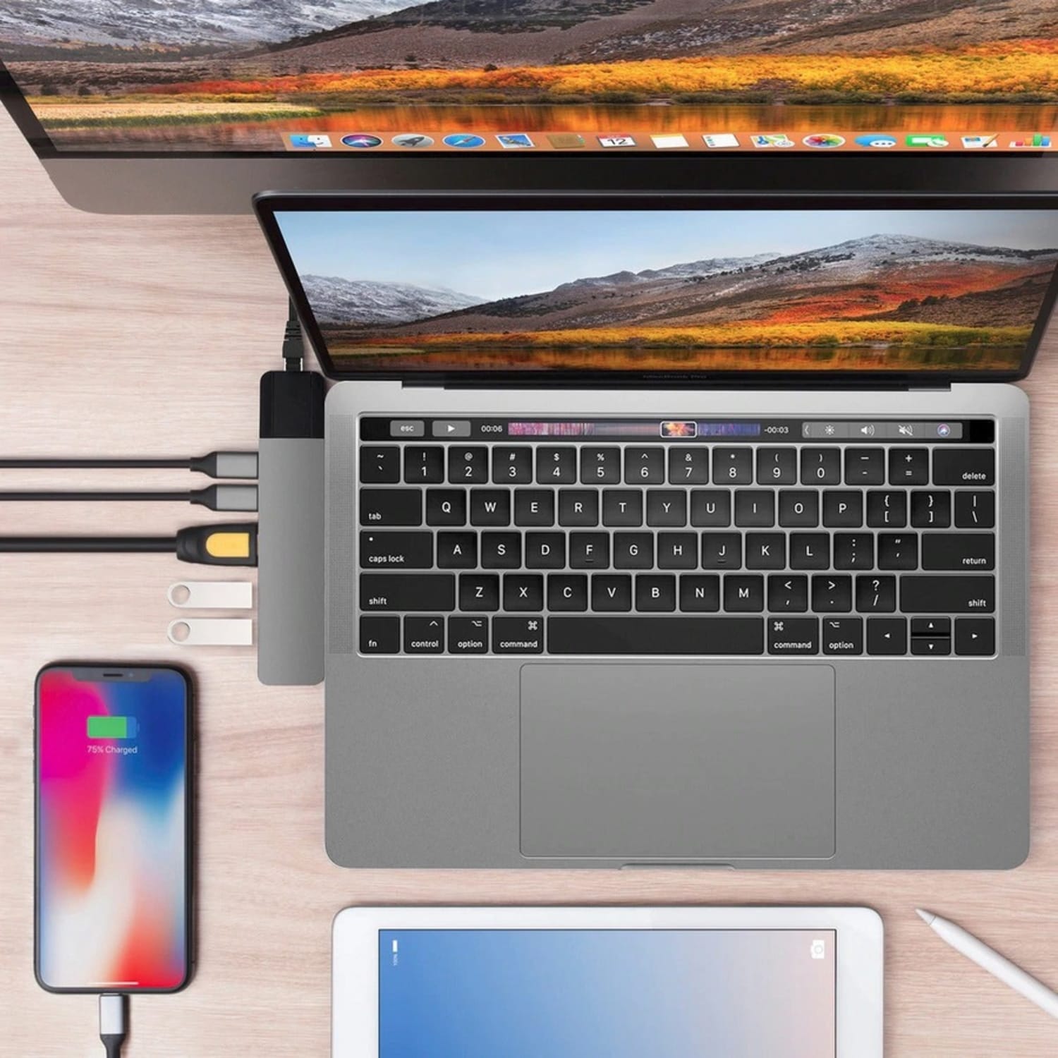 Targus Sanho HyperDrive NET 6-in-2 USB-C Docking Station, 7/16inH x 1-1/8inW x 5-7/16inD, Space Gray - Image 5