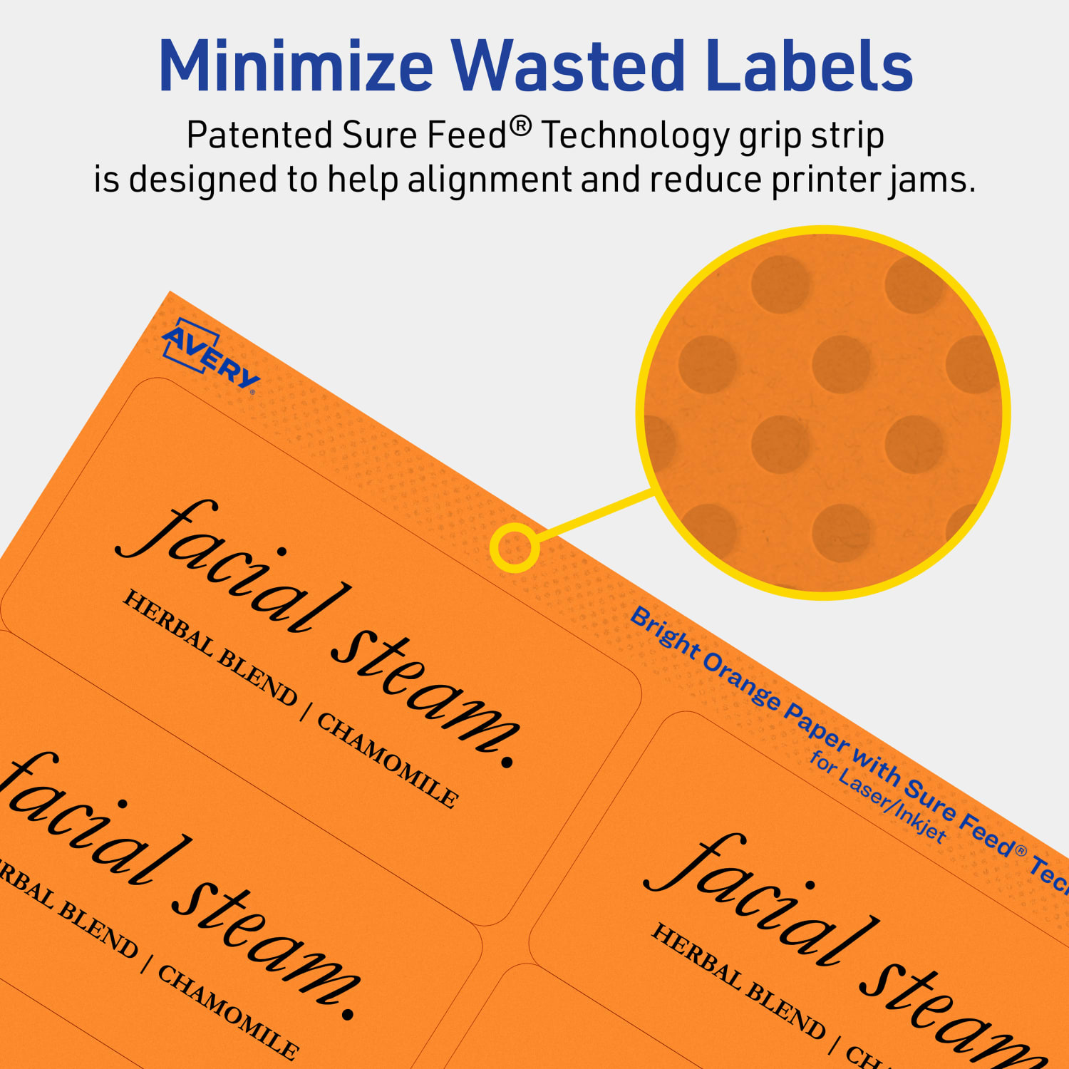 Avery Printable Labels With Sure Feed Technology, 94207-BOP40, Rectangle, 2in x 4in, Matte Bright Orange, Pack of 400 - Image 5
