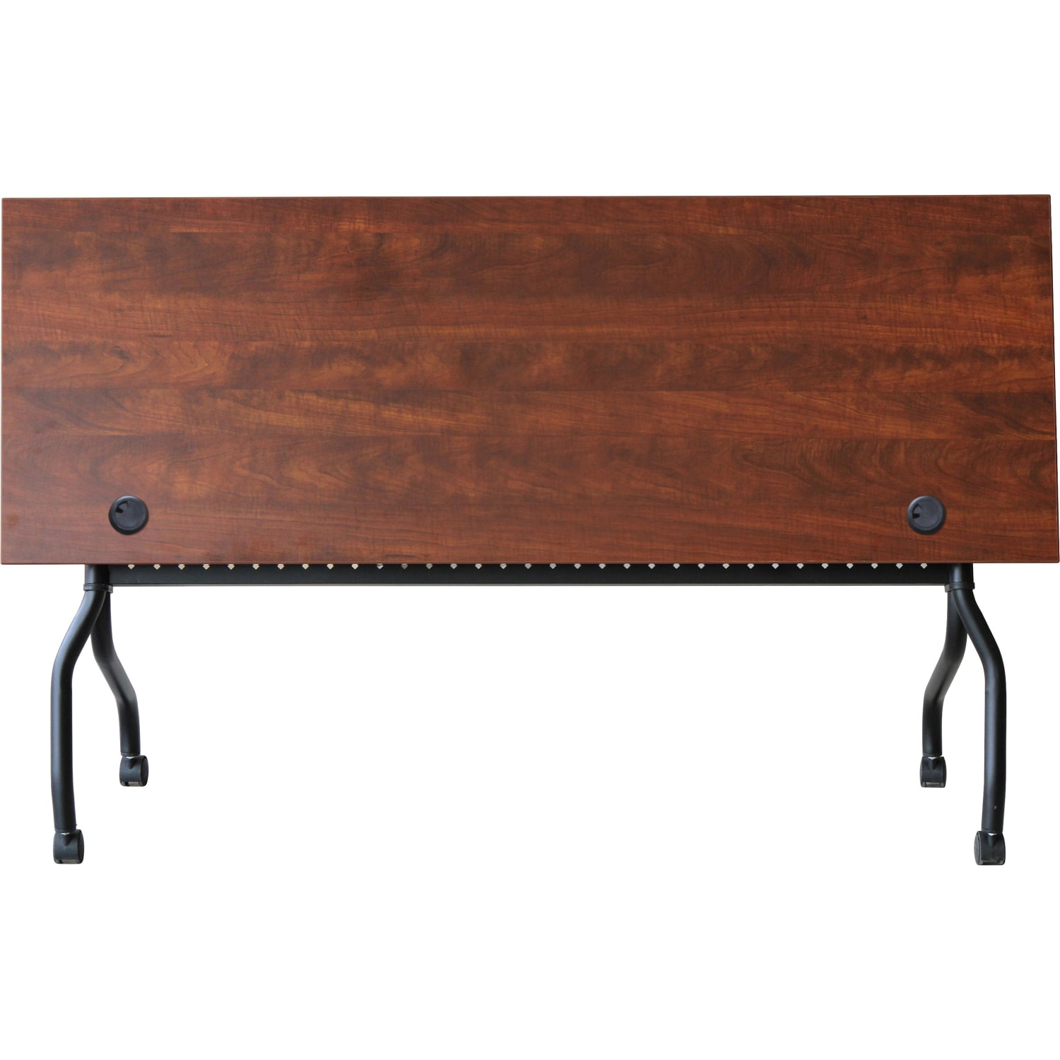 Lorell Flip Top Training Table, 72inW, Cherry/Black - Image 6