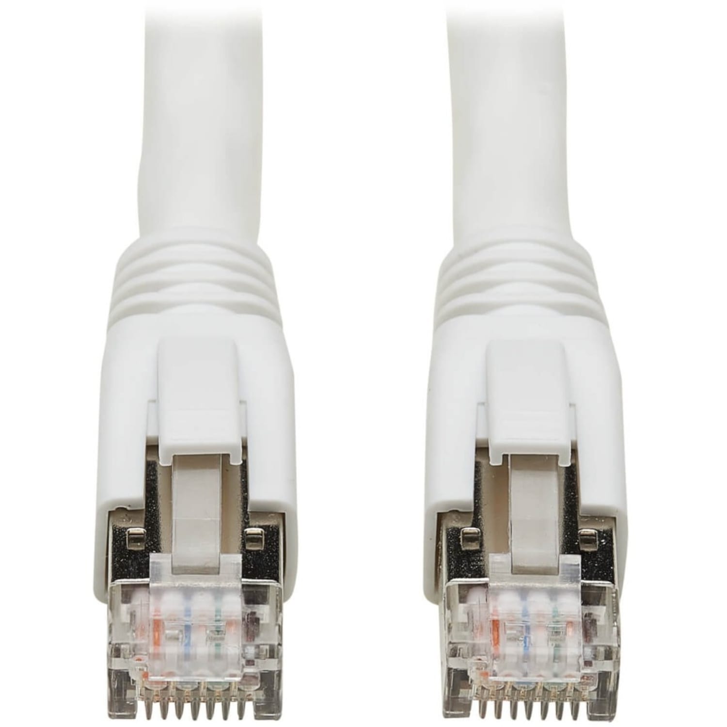 Tripp Lite Cat8 Patch Cable 25G/40G Certified Snagless M/M PoE White 25ft - 25 ft Category 8 Network Cable - Shielding - 22 AWG - White