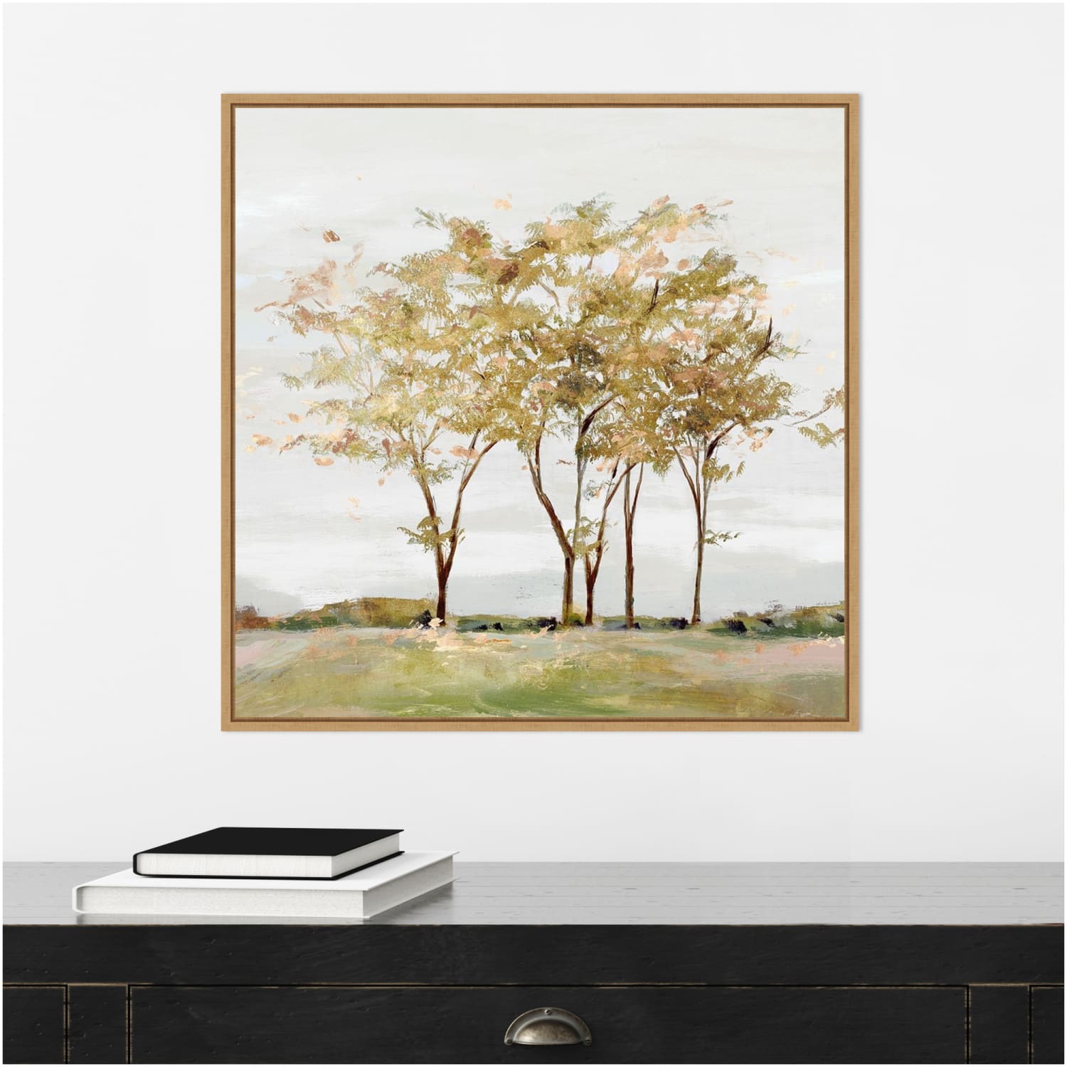 Amanti Art Golden Acre Wood Trees by Isabelle Z Framed Canvas Wall Art Print, 22inH x 22inW, Maple - Image 5