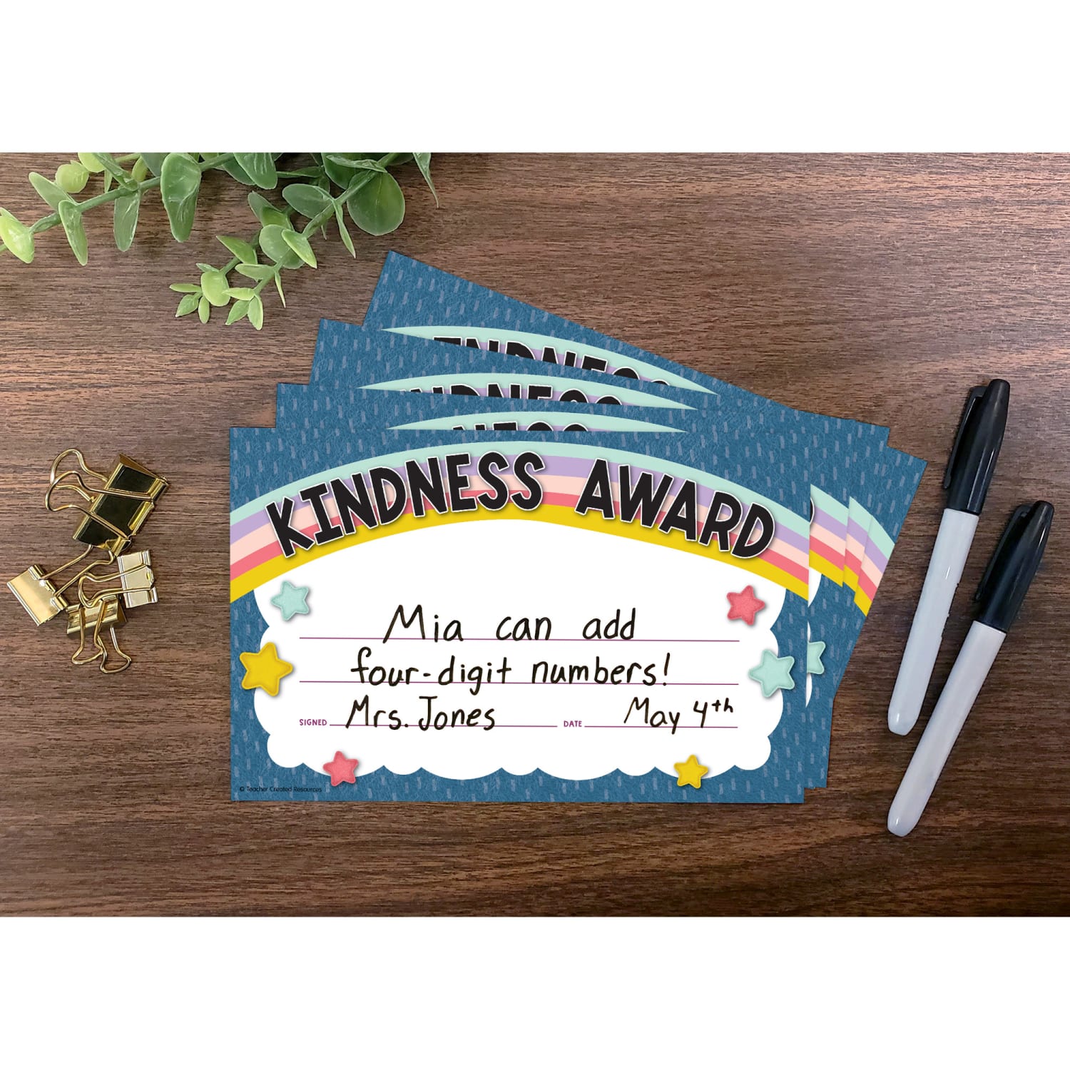 Teacher Created Resources Awards, 8-1/2in x 5-1/2in, Oh Happy Day Kindness, 30 Per Pack, Set Of 6 Packs - Image 4