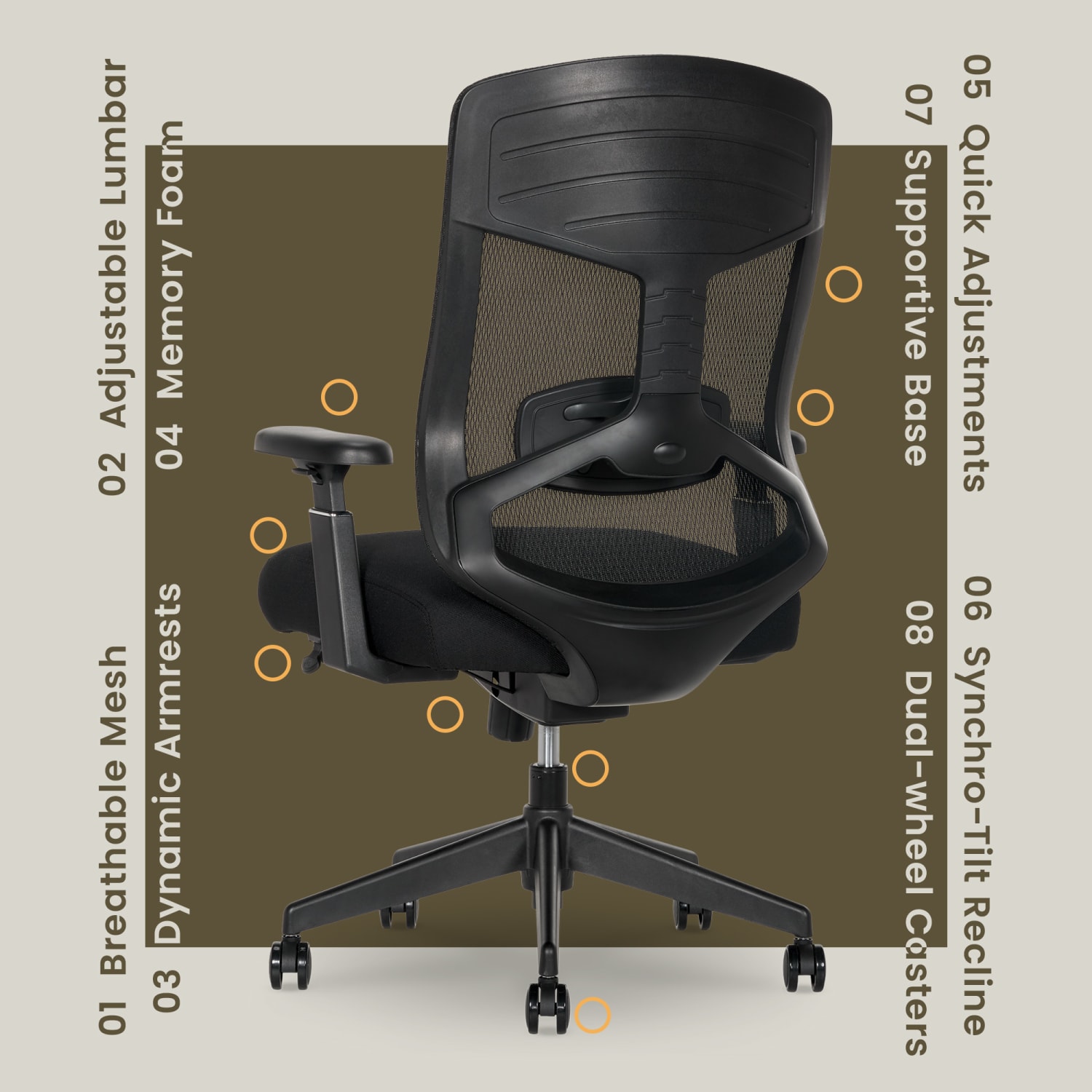 Serta Commercial Eco-2000 Big & Tall Ergonomic Mesh High-Back Executive Office Chair, Black - Image 8
