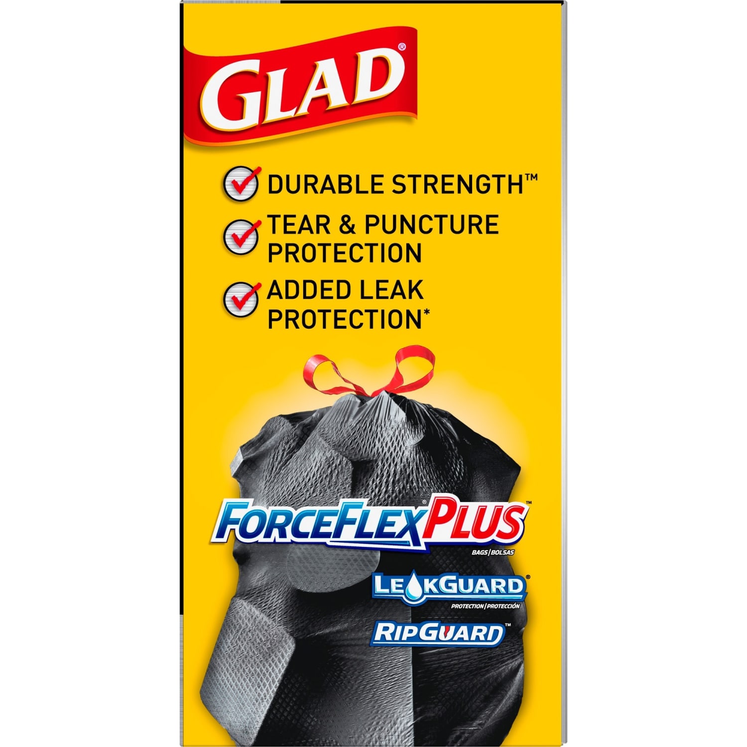 Glad ForceFlexPlus Drawstring Large Trash Bags - Large Size - 30 gal - 0.90 mil (23 Micron) Thickness - Black - 50/Box - Home, Garbage, Office, Commercial, Restaurant - Image 4
