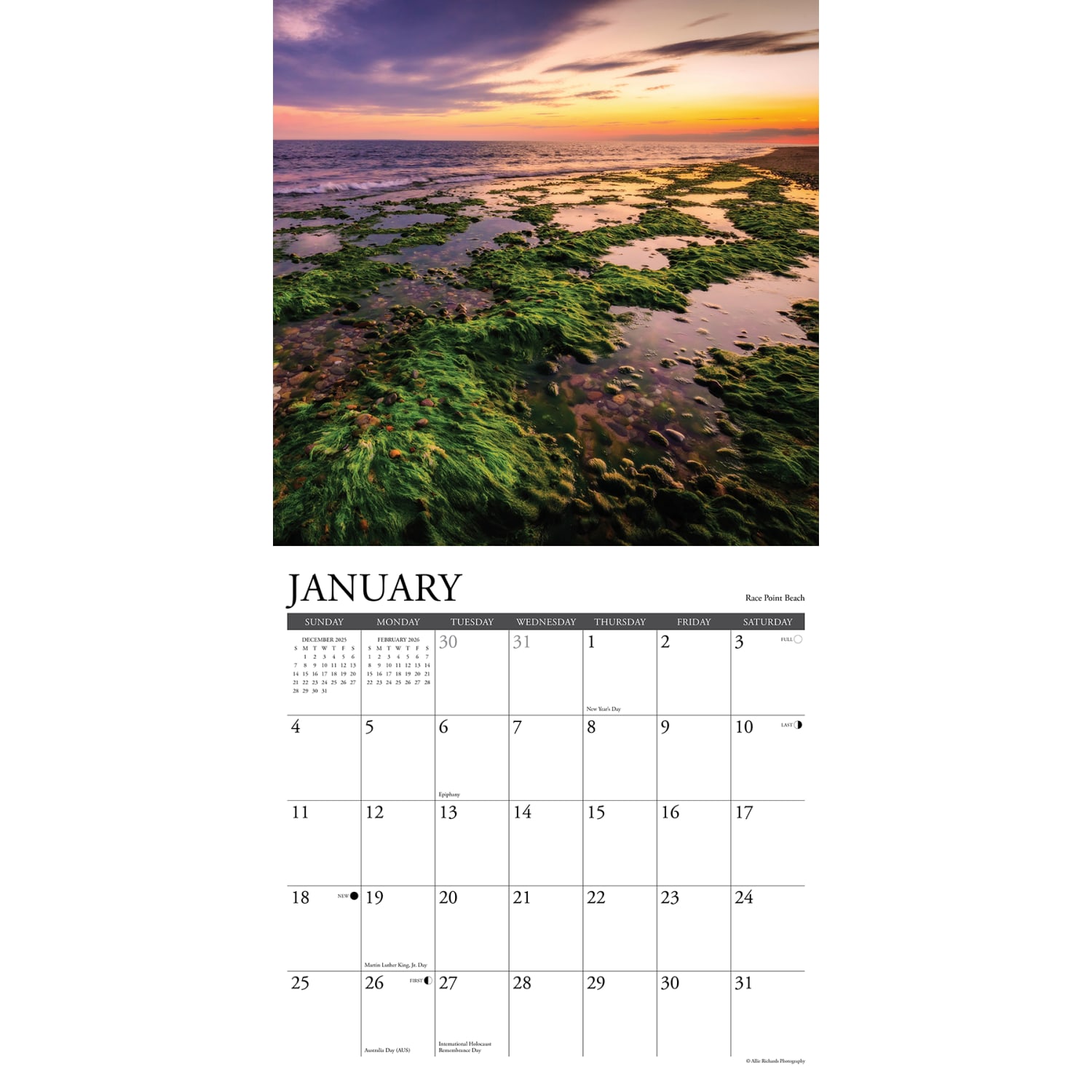 2026 Willow Creek Press Scenic Monthly Wall Calendar, 12in x 12in, Cape Cod, January To December, 50545 - Image 3
