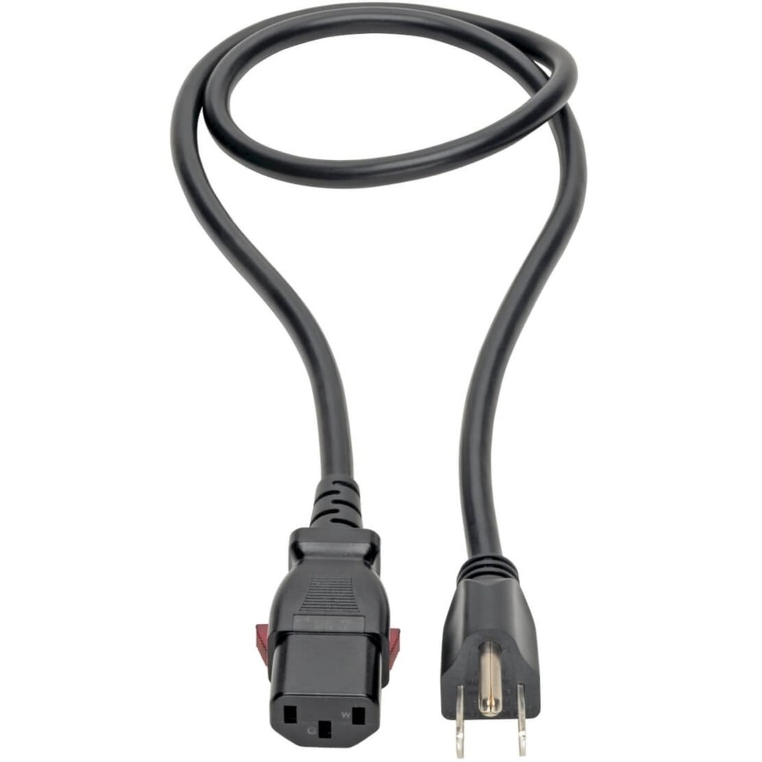 Eaton Tripp Lite Series Computer Power Cord, NEMA 5-15P to Locking C13 - 10A, 125V, 18 AWG, 3 ft. (0.91 m) - Power cable - NEMA 5-15P (M) to power IEC 60320 C13 locking - AC 125 V - 10 A - 3 ft - black - Image 5