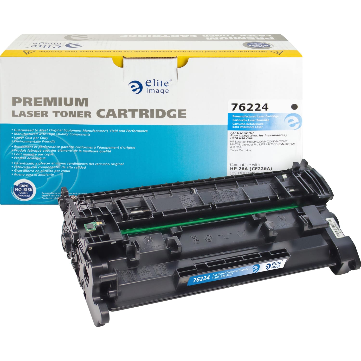 Elite Image Laser Toner Cartridge - Alternative for HP 26A (CF226A) - Black - 1 Each - 3100 Pages - Image 3