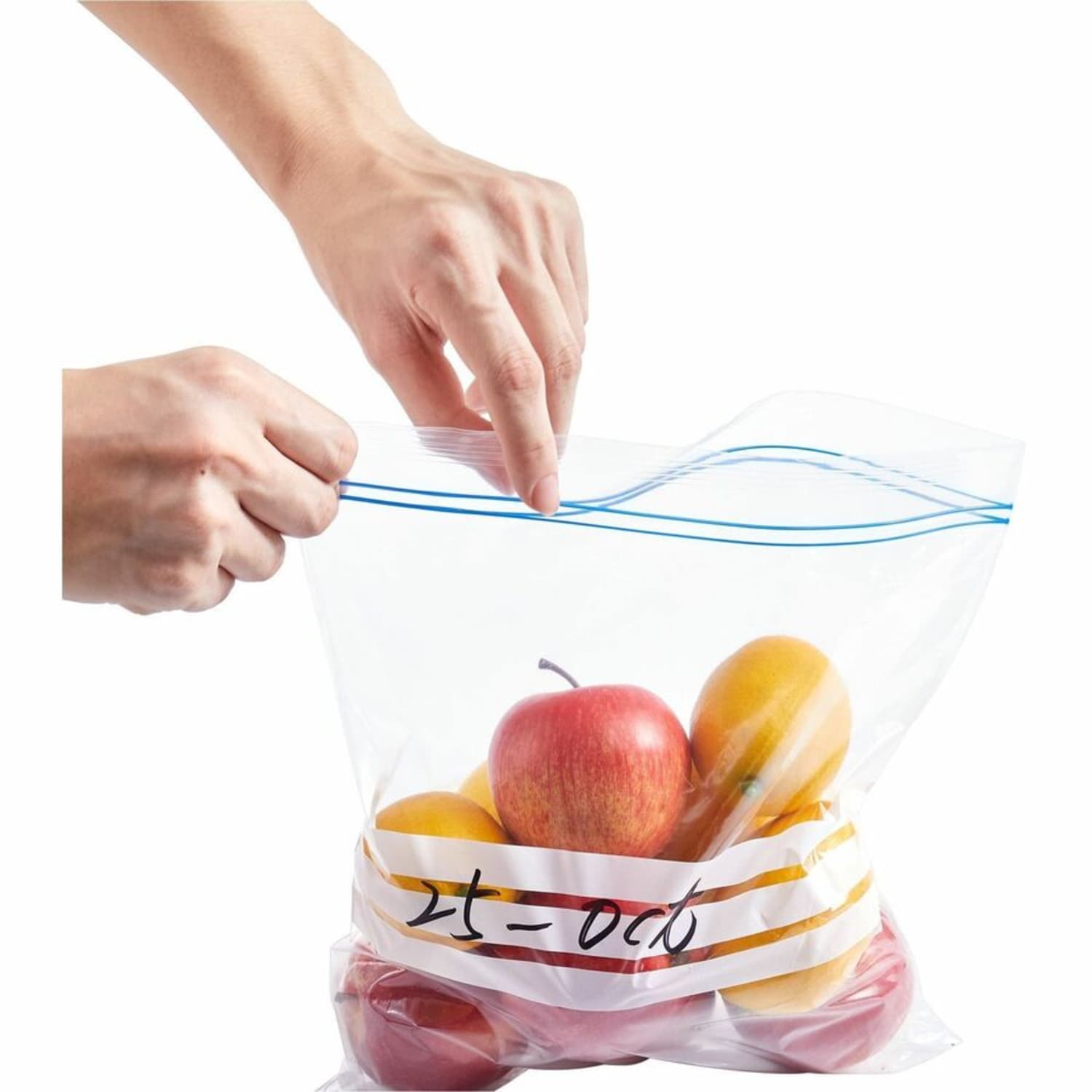 Genuine Joe Food Storage Bags, 1 gal Capacity, 10.56inx 11in, 1.75 mil (44 Micron) Thickness, Zipper Closure, 40 Count - 11574 - Image 5