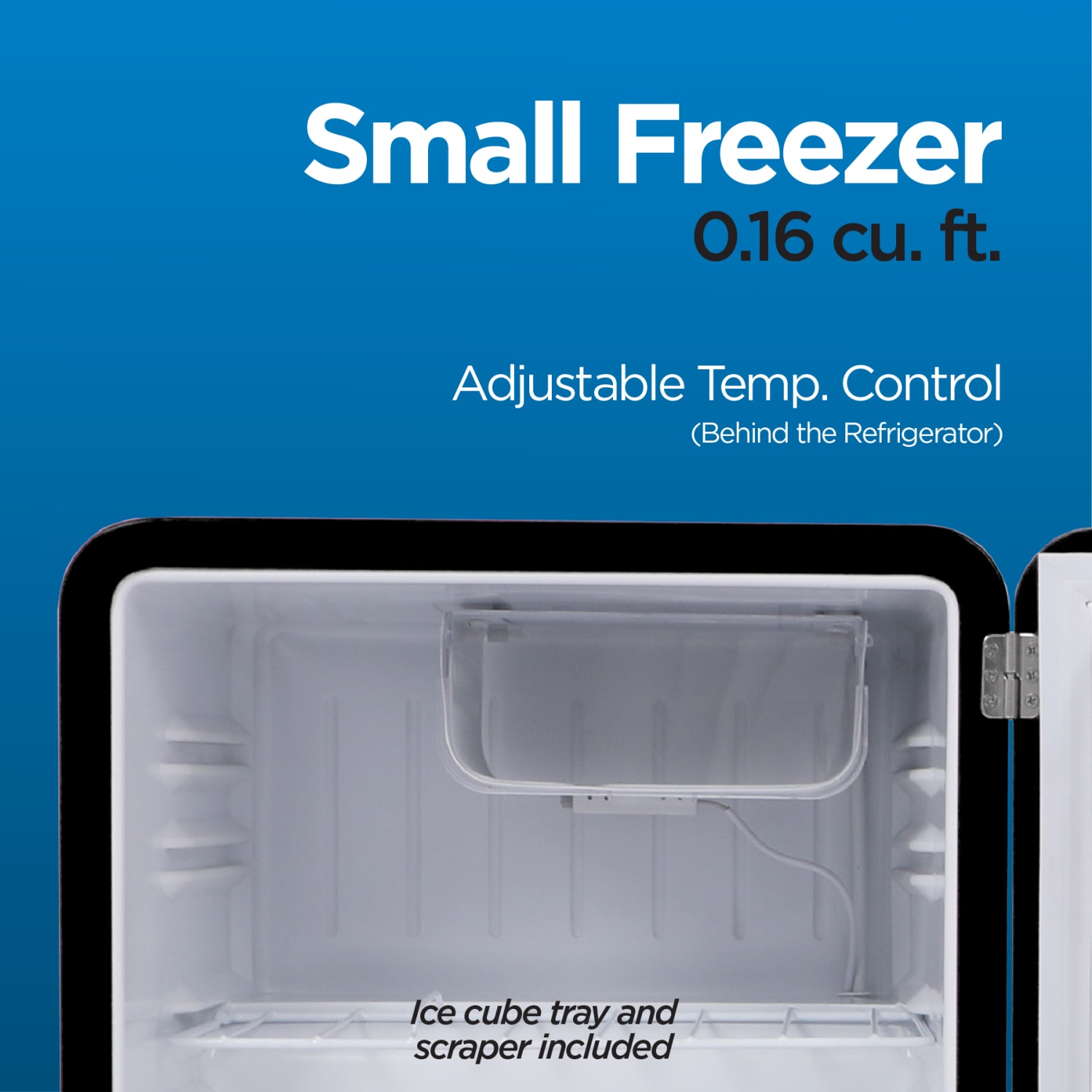 Commercial Cool Retro 1.6 Cu. Ft. Mini Refrigerator With Freezer, Black - Image 5