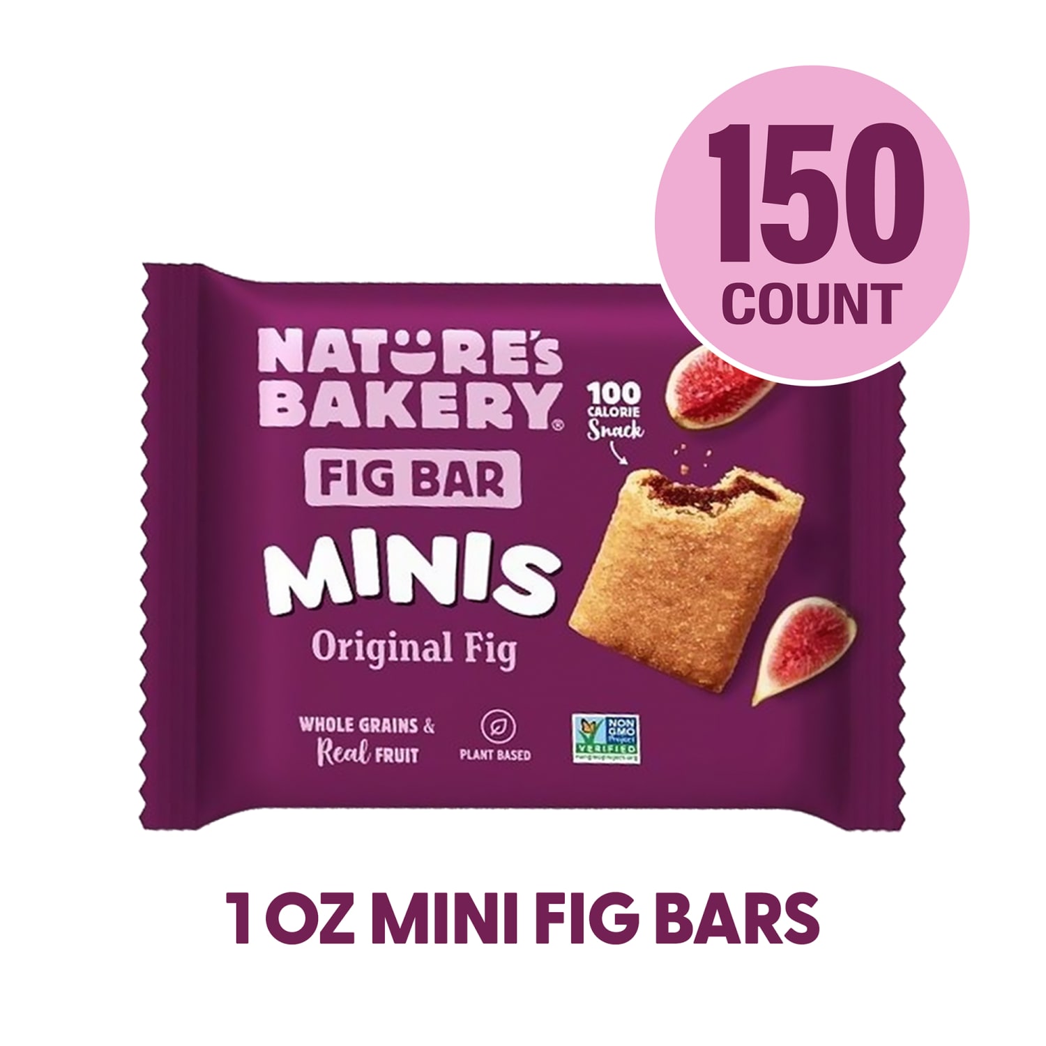 Natures Bakery Minis Whole Wheat Original Fig Bars, 1 Oz, Total Qty 150 - Image 3