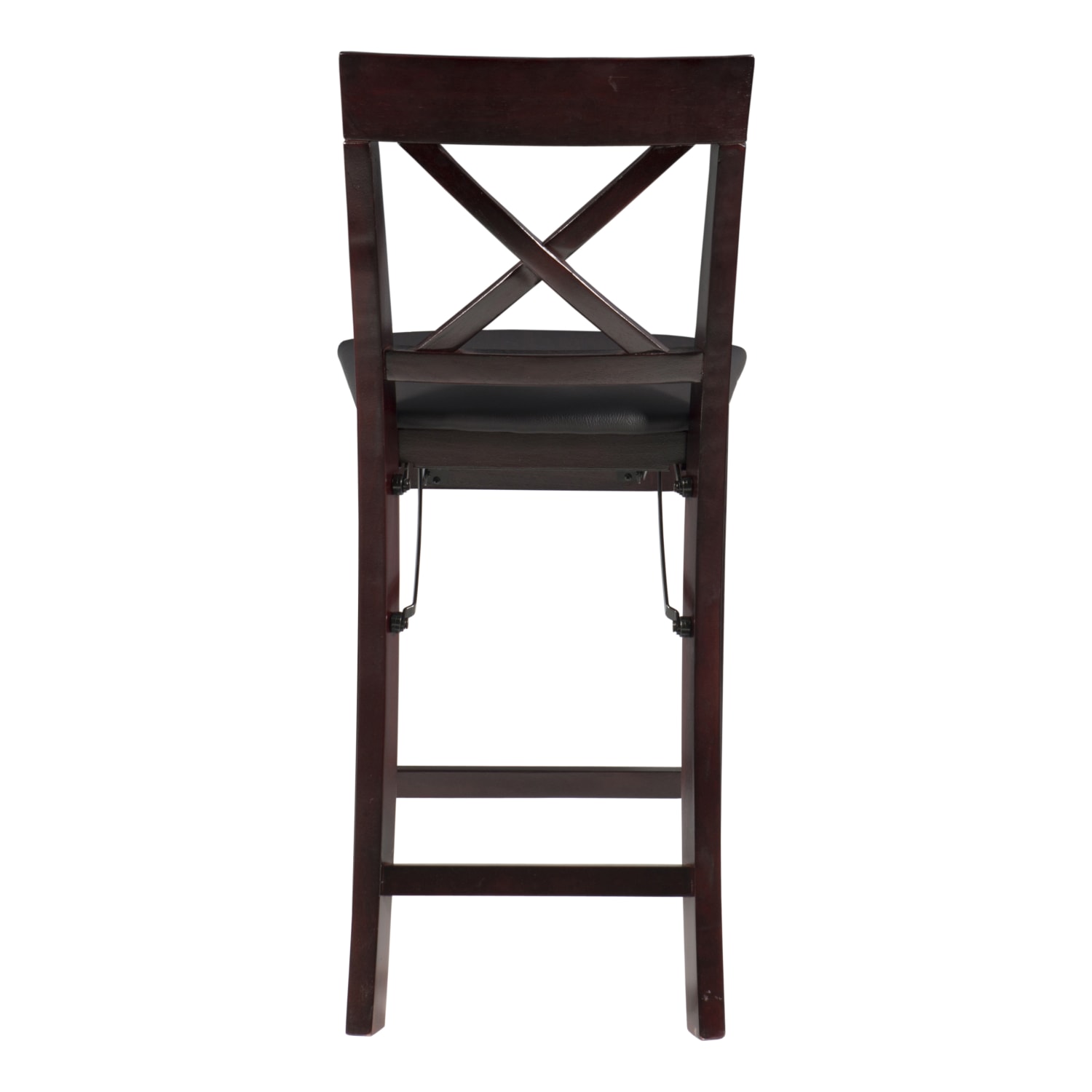 Linon Richland Faux Leather Folding Counter Stool, Espresso/Brown - Image 5