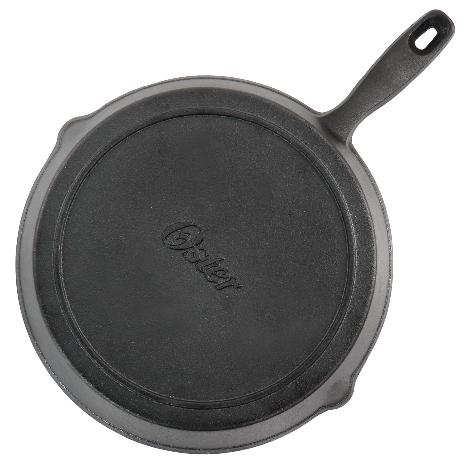 Oster Castaway Round Cast Iron Grill Pan, 10in, Black - Image 6