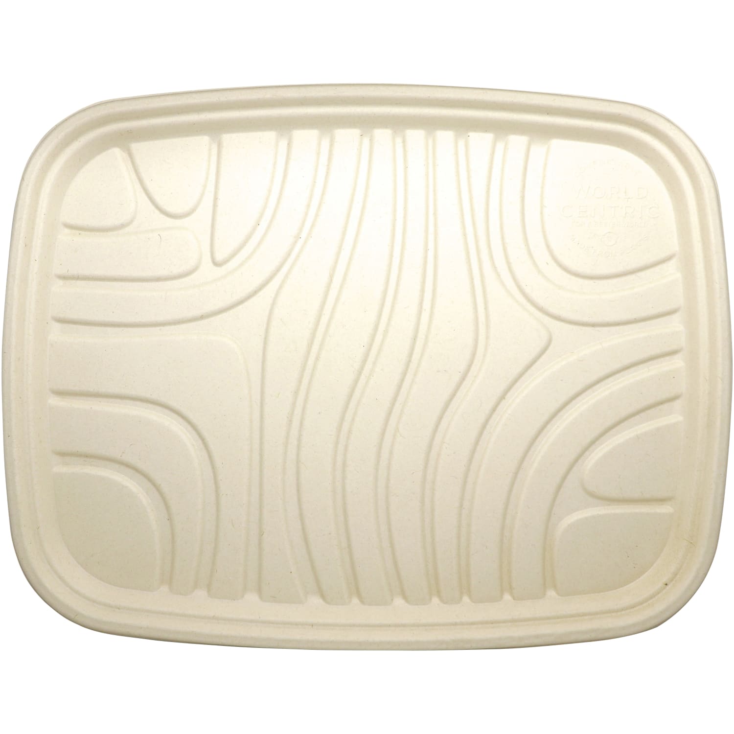 World Centric Fiber Trays, 14in x 18in, Natural, Set Of 100 Trays