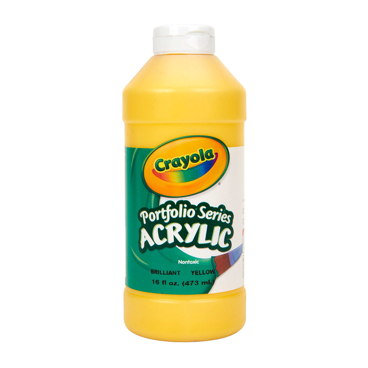 Crayola Portfolio Series Acrylic Paint, 16 oz., Brilliant Yellow, Pack Of 2 - Image 3