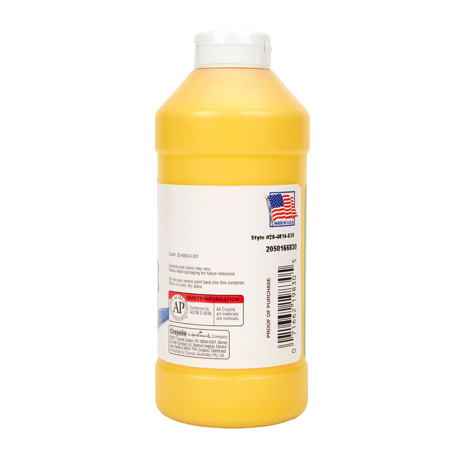 Crayola Portfolio Series Acrylic Paint, 16 oz., Brilliant Yellow, Pack Of 2 - Image 4